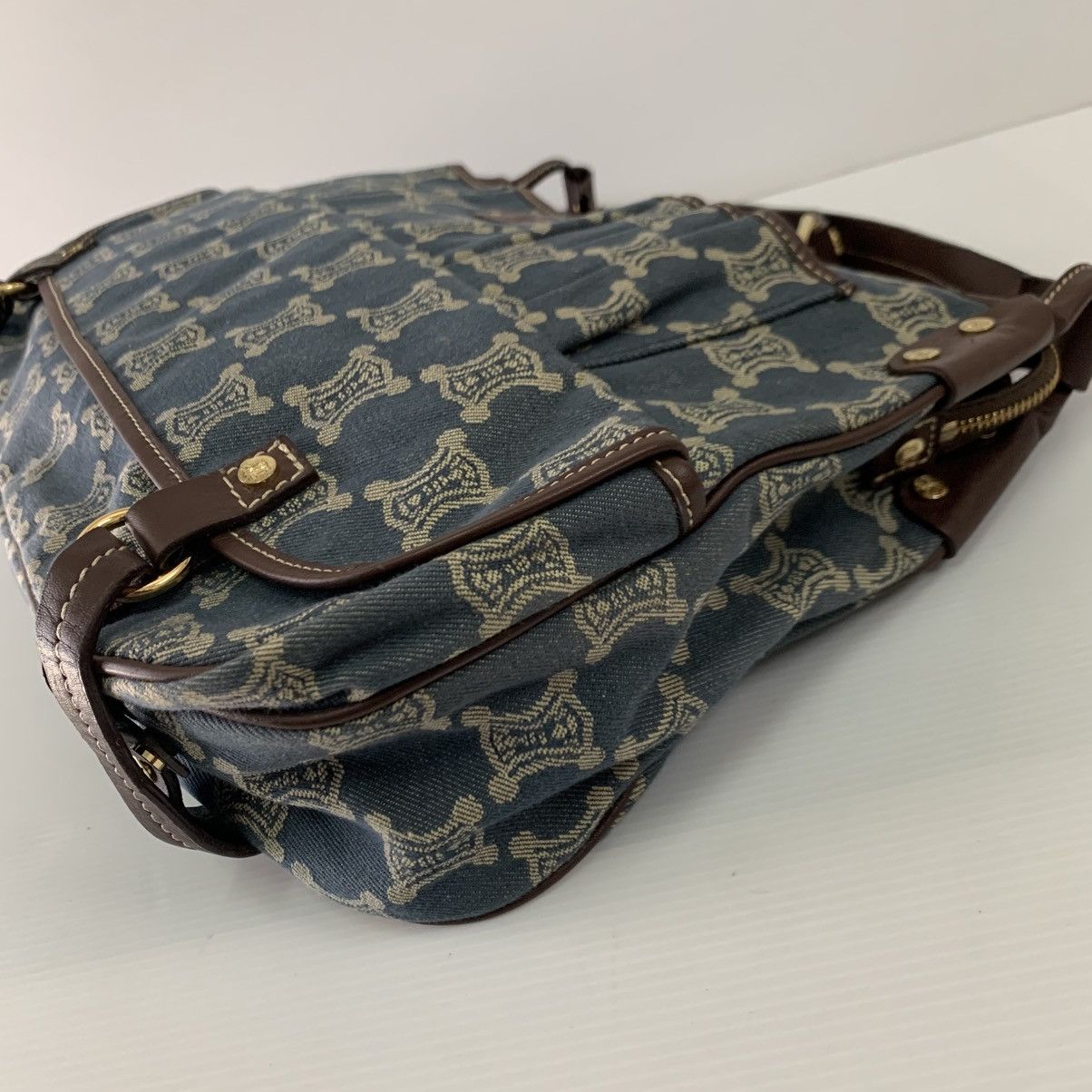 Celine Celine Canvas Denime Shoulder Pre-Owned Bag Size ONE SIZE - 6 Thumbnail