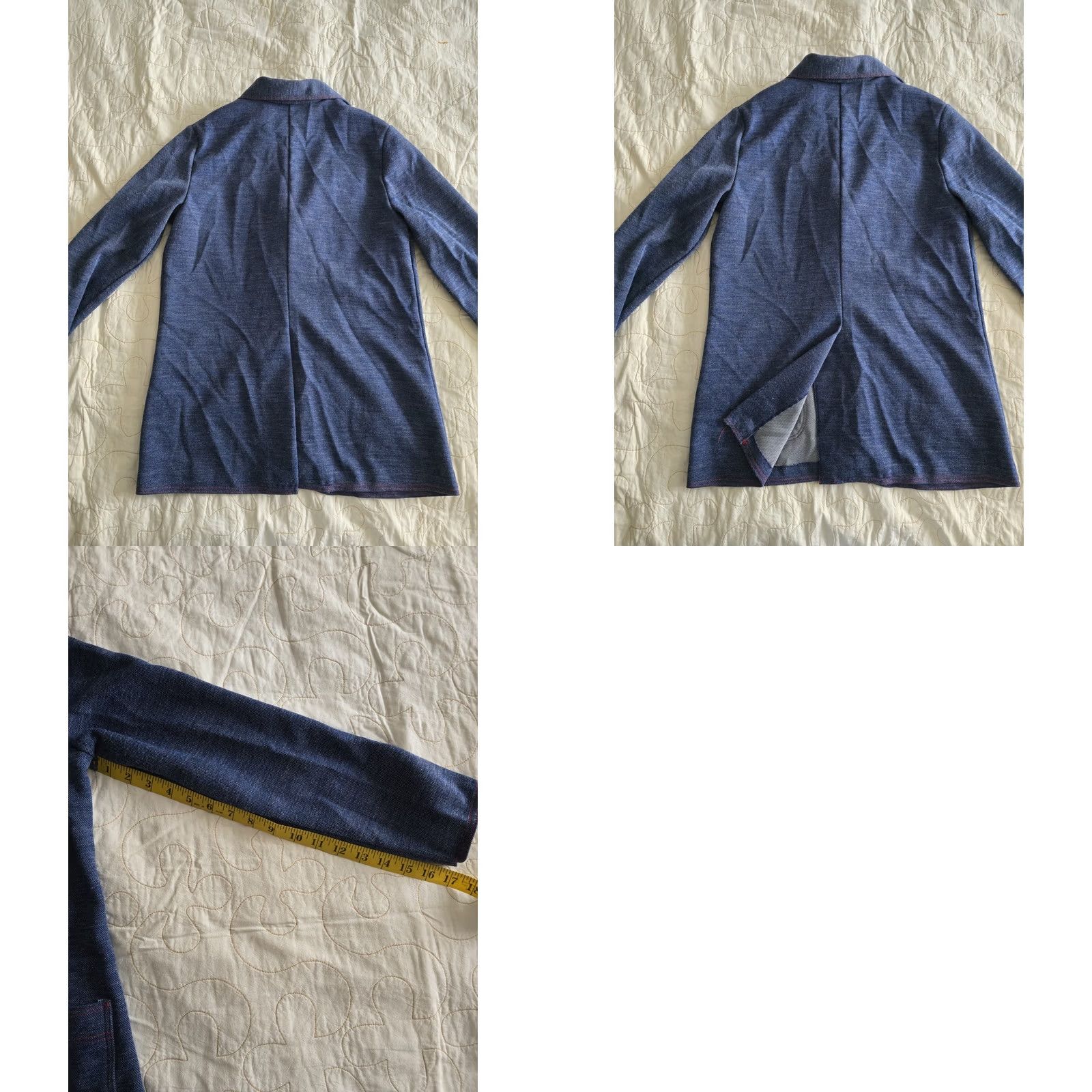 JCPenney VINTAGE 1970s JC Penney Fashions Blue Blazer Top Button Up Jacket Womens M/L Blue Western Jacket Women XS? Size M / US 6-8 / IT 42-44 - 8 Thumbnail