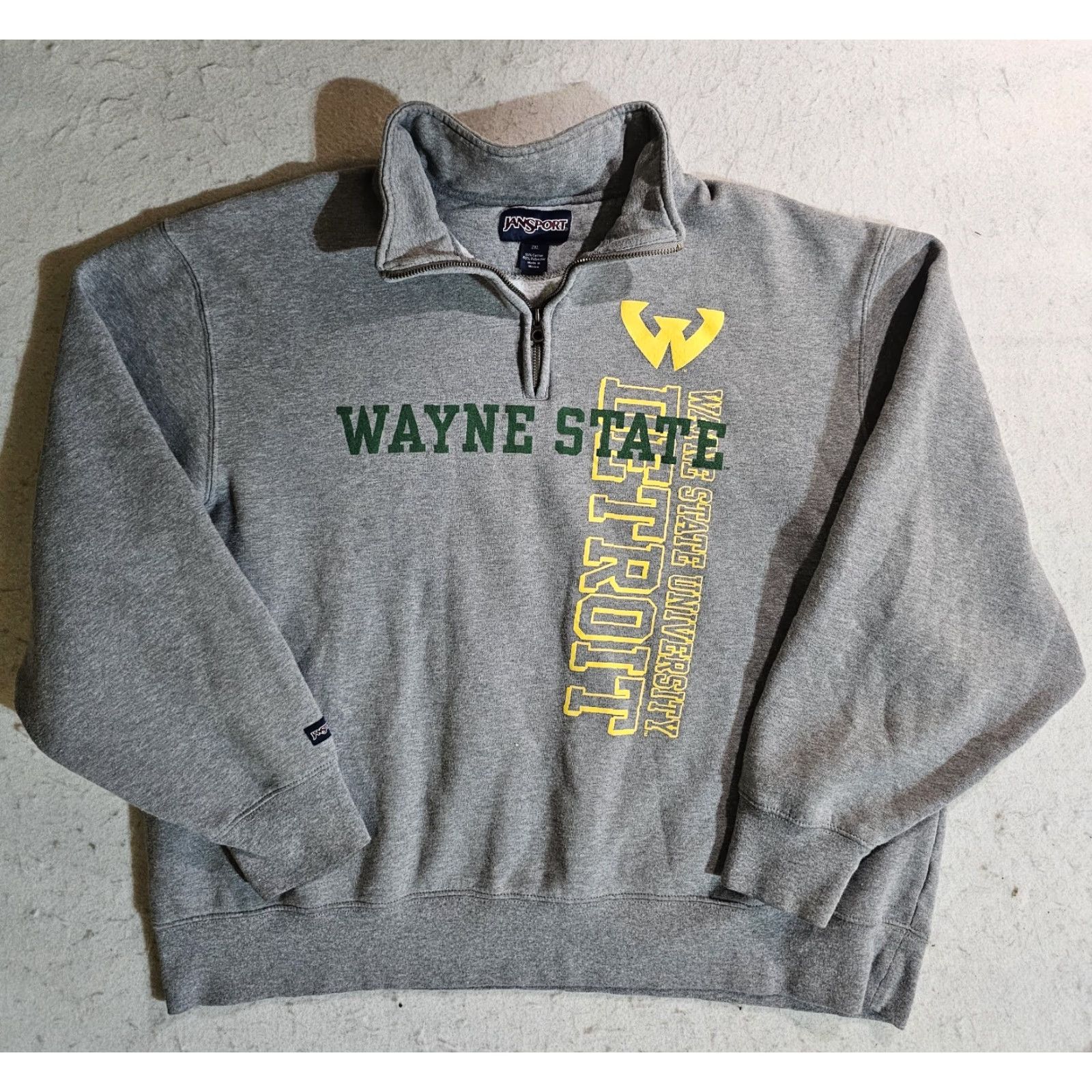 Jansport Jansport Wayne State University Gray 1/4 Zip Pullover Sweatshirt Adult XXL Regular Size Gray Logo College Men Men Clothing Size US XXL / EU 58 / 5 - 2 Thumbnail
