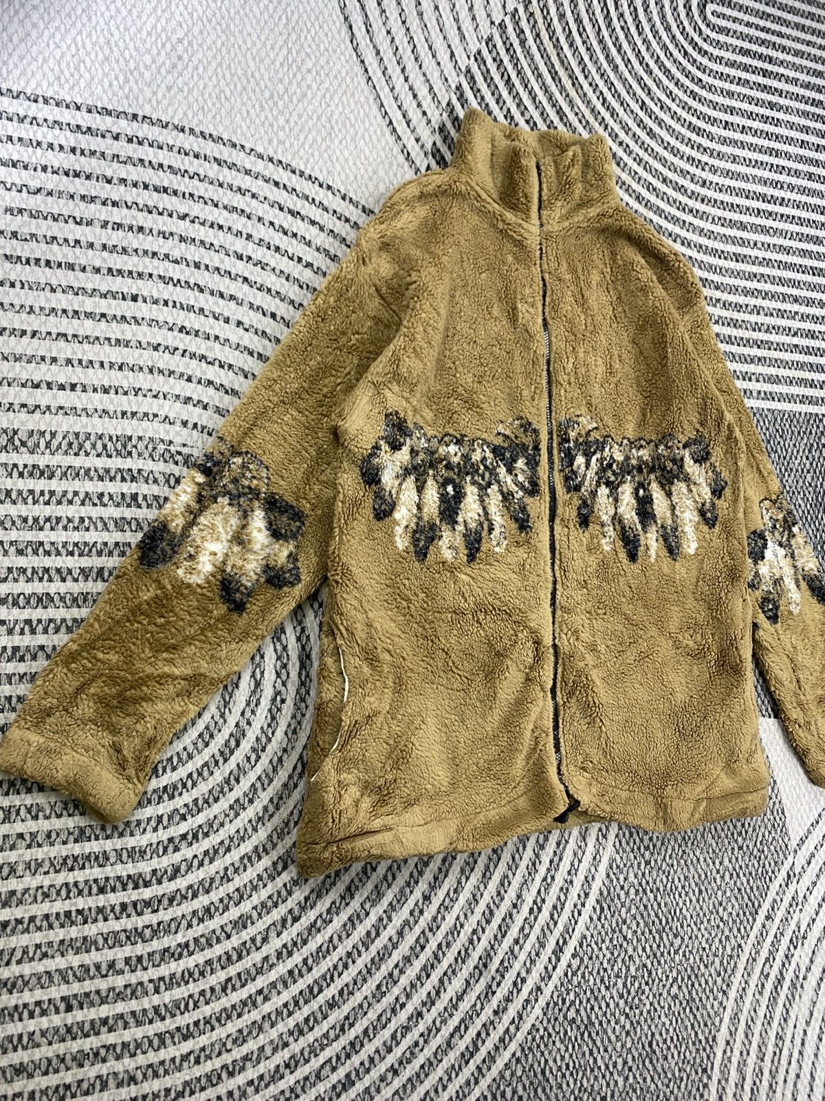 Other Vintage Renegade Club Pattern Wolf Print Fleece Jacket Size US M / EU 48-50 / 2 - 4 Thumbnail