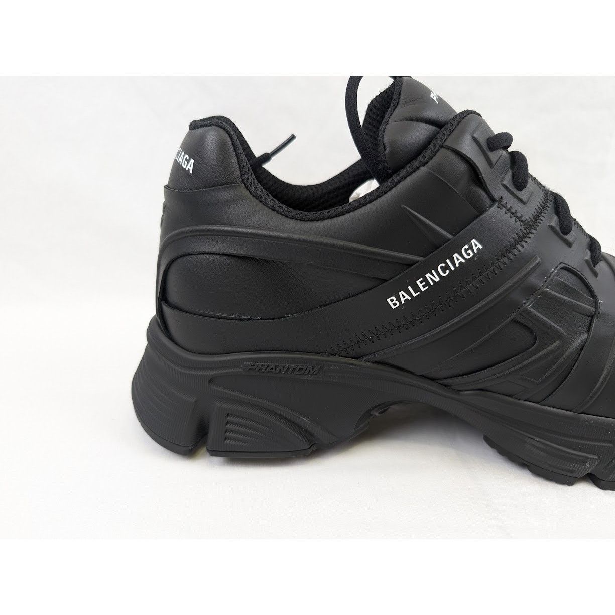 Balenciaga o1rshd1 Nappa Silk Phantom Sneakers in Black Size US 12 / EU 45 - 5 Thumbnail