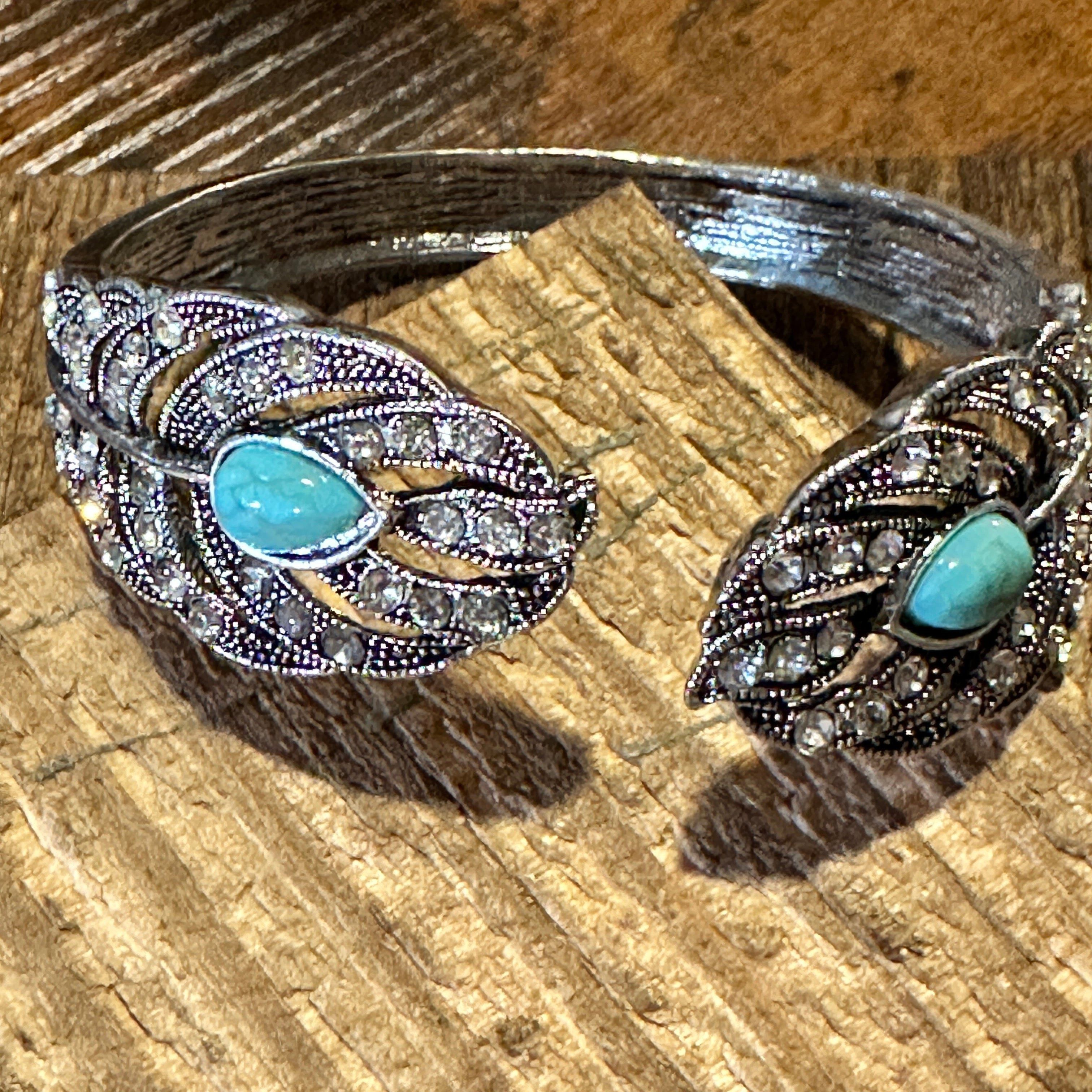 Other Boho Vintage Southwestern Cowgirl Crystal CZ Cuff Bracelet, Size ONE SIZE - 6 Thumbnail