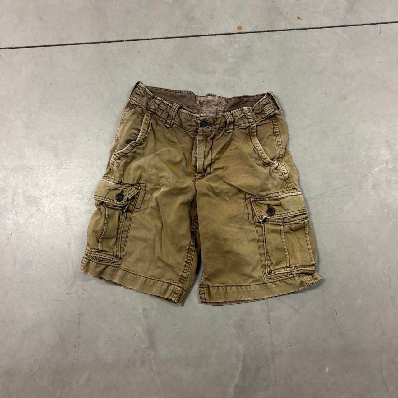 Vintage y2k green utility cargo shorts Size US 32 / EU 48 - 1 Thumbnail
