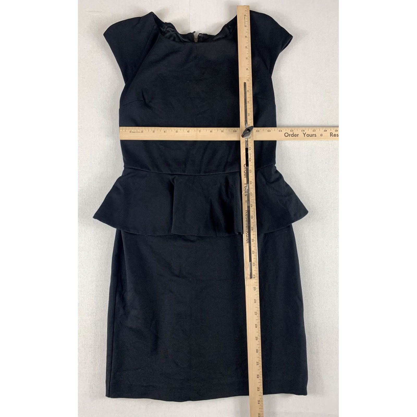 Express EXPRESS BLACK SHEATH DRESS RUFFLE WAIST WOMENS SIZE 4 SLEEVELESS Size S / US 4 / IT 40 - 3 Thumbnail