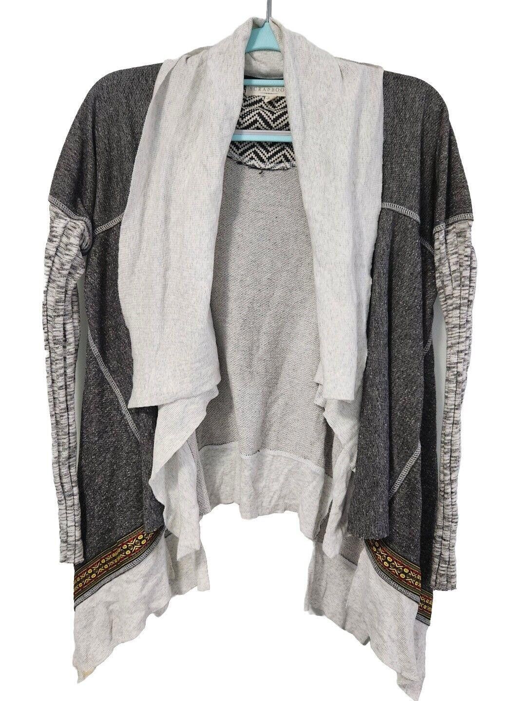 Designer Scrapbook Sweater Size Medium Aztec Assymetrical Hem Open Size M / US 6-8 / IT 42-44 - 1 Thumbnail