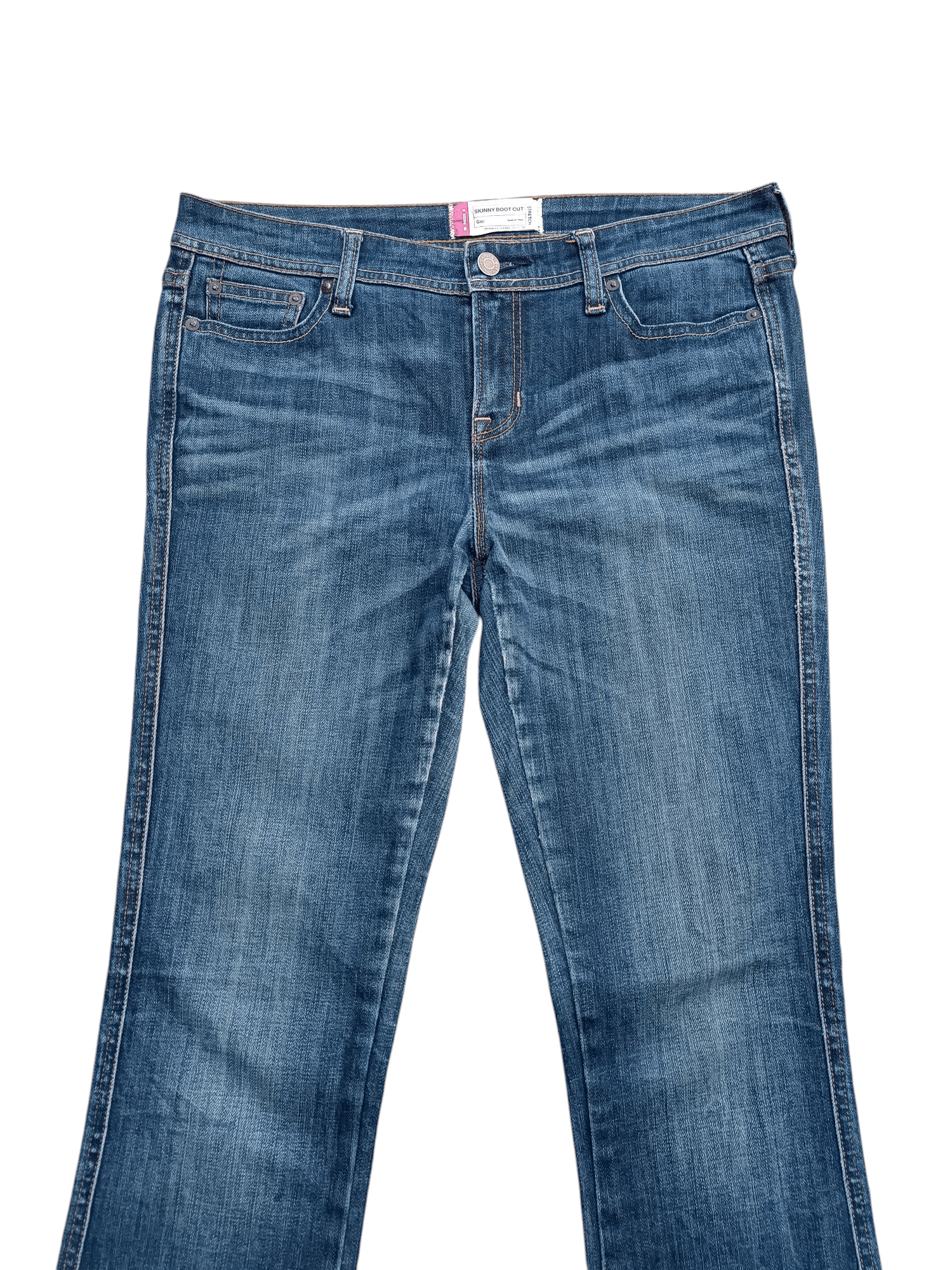 Gap × Round Two × Vintage Y2K GAP SKINNY BOOT CUT STRETCH WHISKERS FADED DENIM E211 Size US 32 / EU 48 - 10 Thumbnail