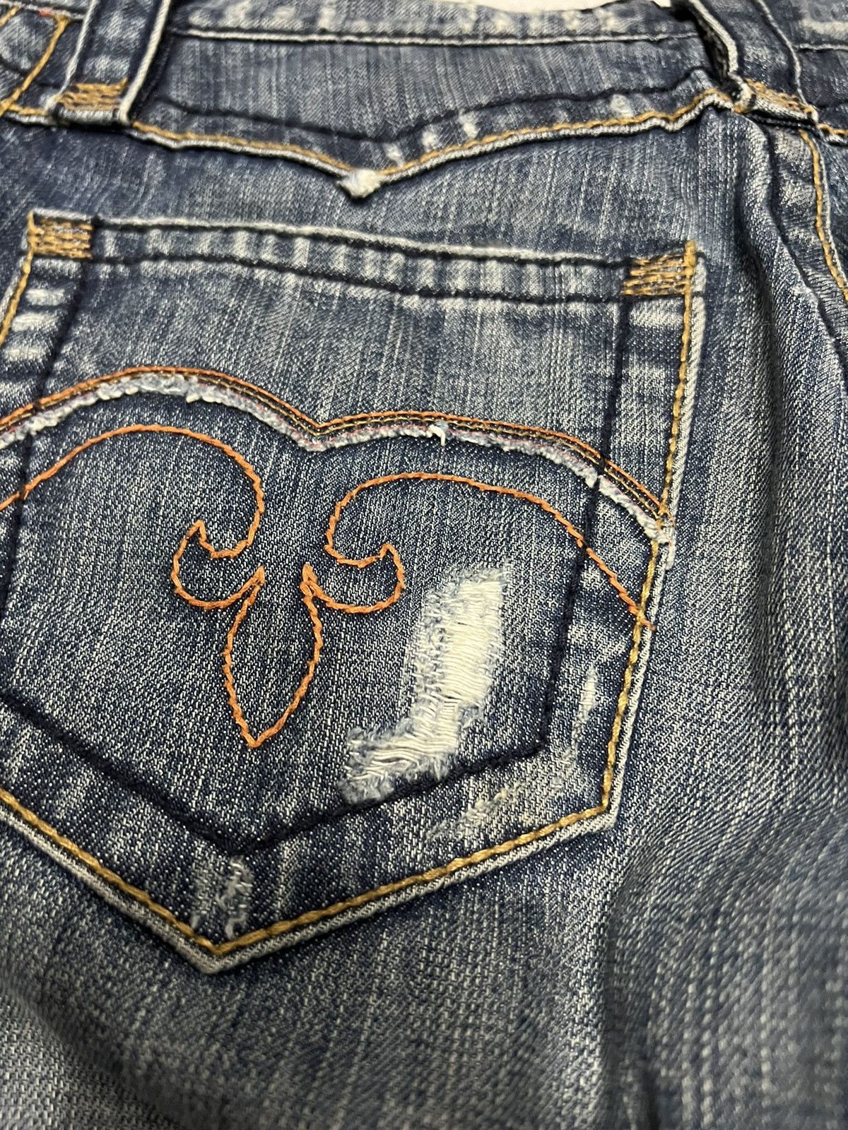Japanese Brand × Rock Revival ROCK REVIVAL DISTRESSED FLARE JEANS VERY RARE Size US 31 - 11 Thumbnail
