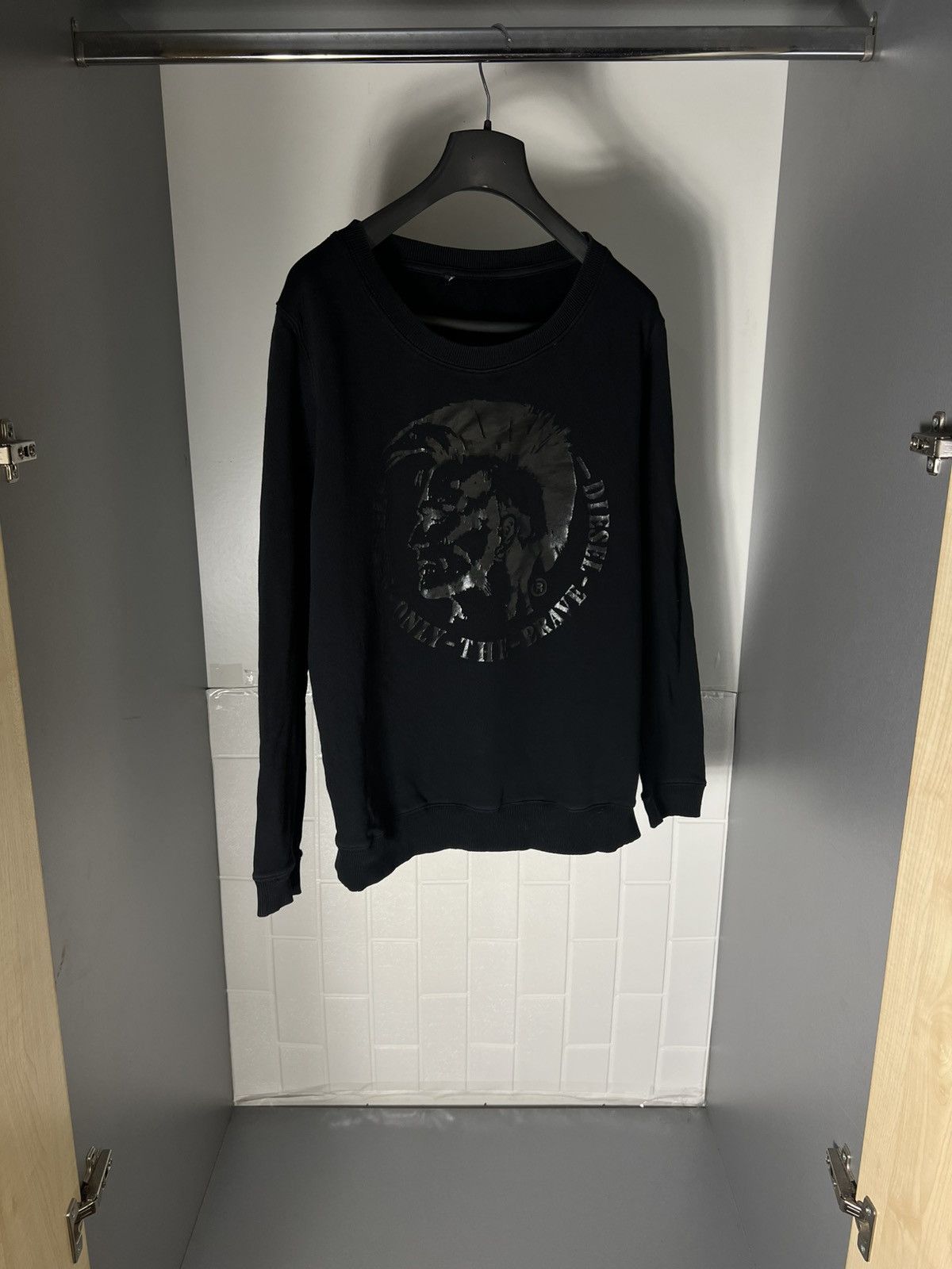 Diesel × Vintage VERY RARE DIESEL DIVISION DENIM SWEATSHIRT BIG LOGO Y2K 90s Size US M / EU 48-50 / 2 - 3 Thumbnail