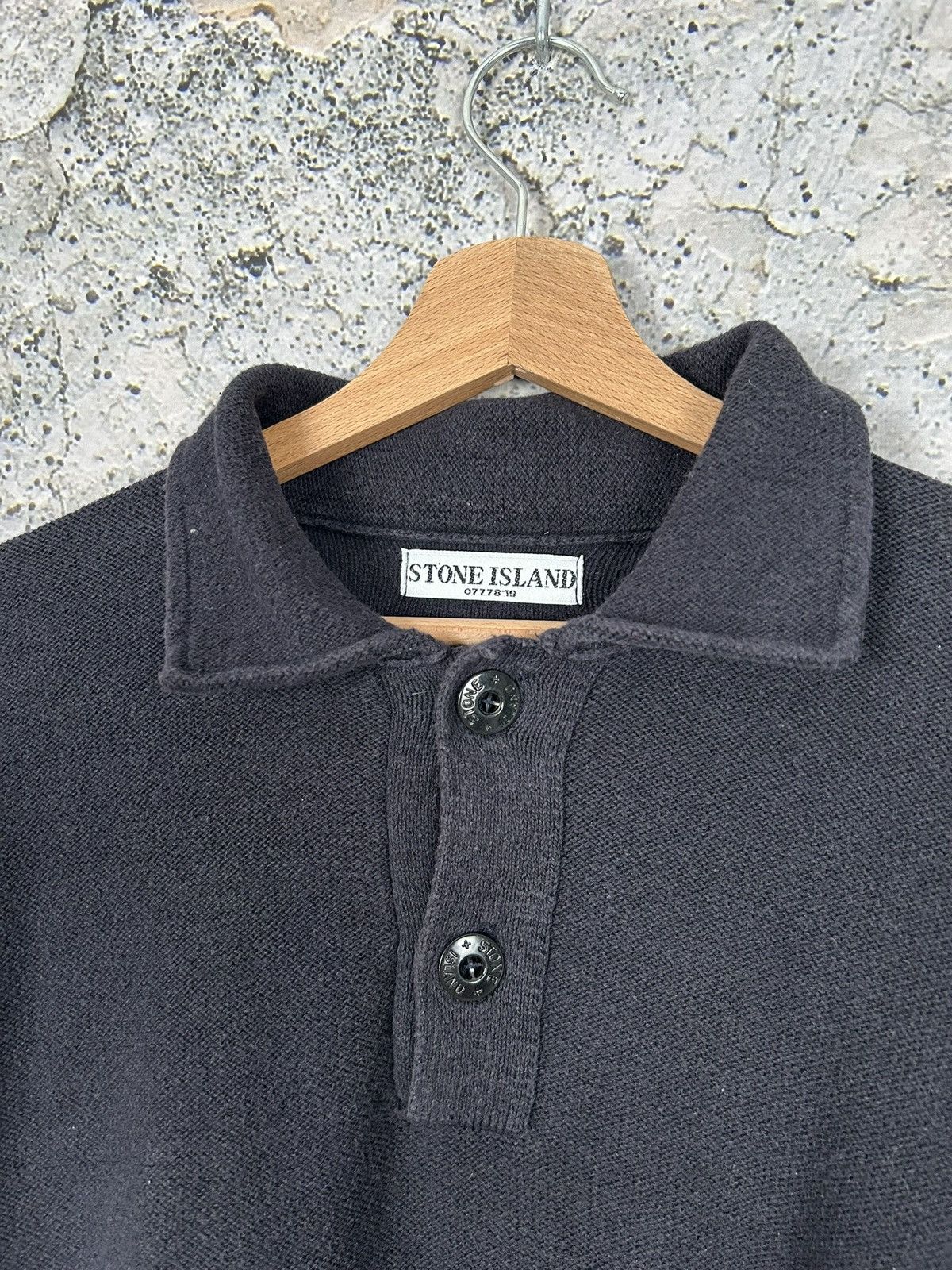 Stone Island Vintage Stone Island 90s Archive Polo Sweater Rare Designer Size US L / EU 52-54 / 3 - 3 Thumbnail