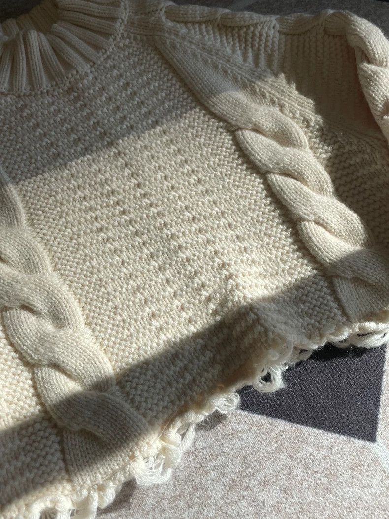 Other Jil Sander Short High Ribbed Crocheted Wool Sweater Size S / US 4 / IT 40 - 2 Thumbnail