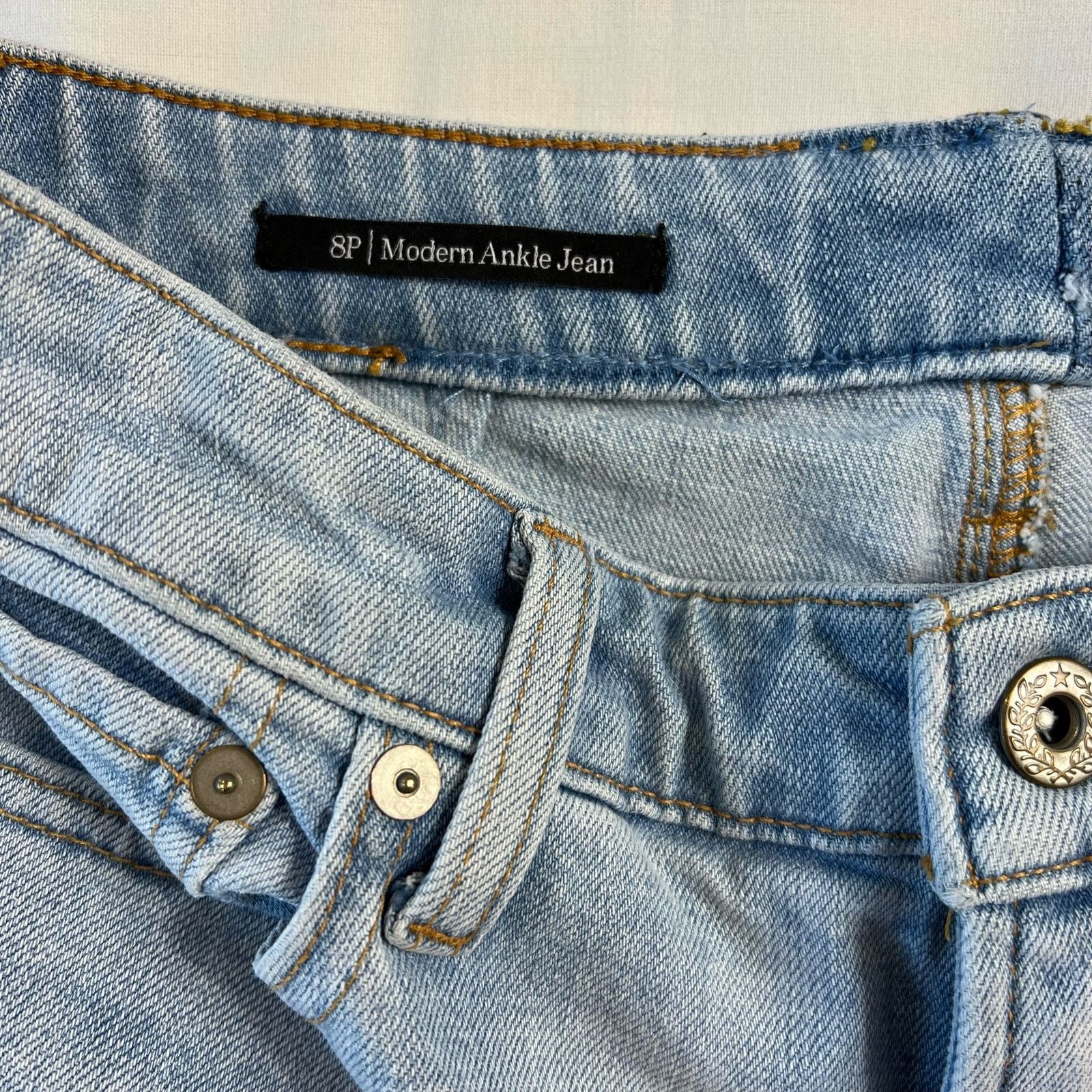 Other Women's 8P Modern Ankle Jean Pink Stripe Light Wash Denim Size 27" / US 4 / IT 40 - 2 Thumbnail