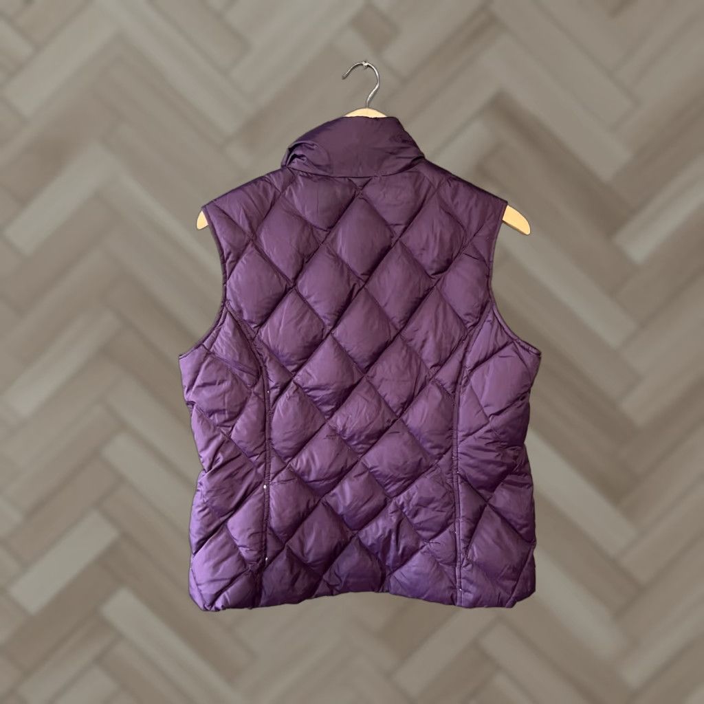 Lands' End Lands' End Womens Purple Sleeveless Quilted Puffer Vest Size Medium Outdoor Jacket Coat Vest Quilted Puffer Outdoor Womens M Purple Lands' End Size M / US 6-8 / IT 42-44 - 1 Thumbnail