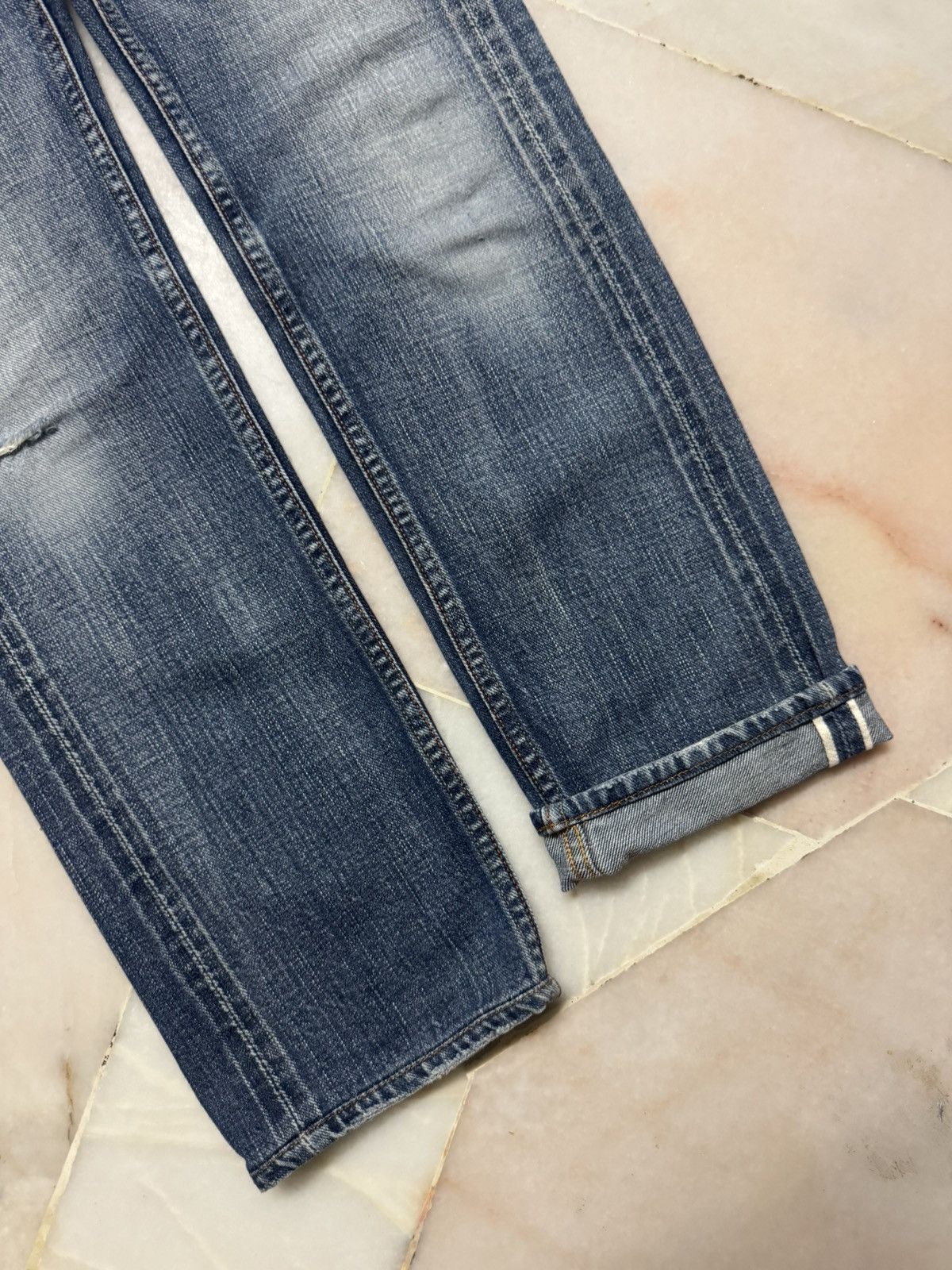 Vintage 💥SELVEDGE 90s💥JOHNBULL GRUNGE STONEWASH DISTRESS DENIM SLIM Size US 28 / EU 44 - 8 Thumbnail