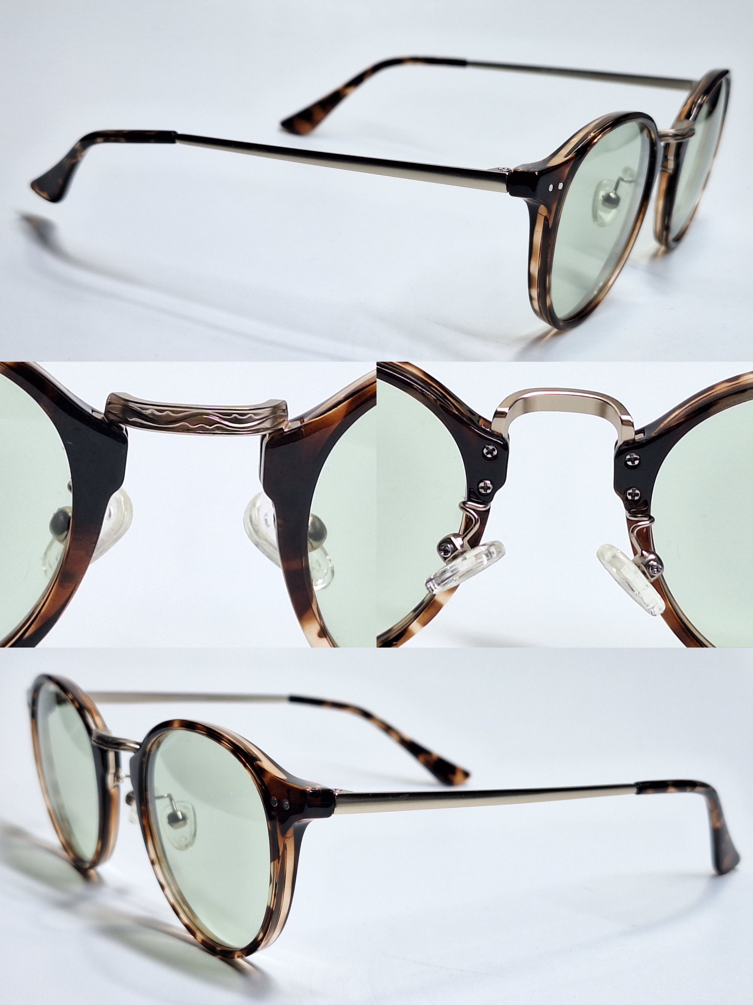Uniqlo Uniqlo Boston Combination Sunglasses 361-463717 Green Tint Size ONE SIZE - 4 Thumbnail