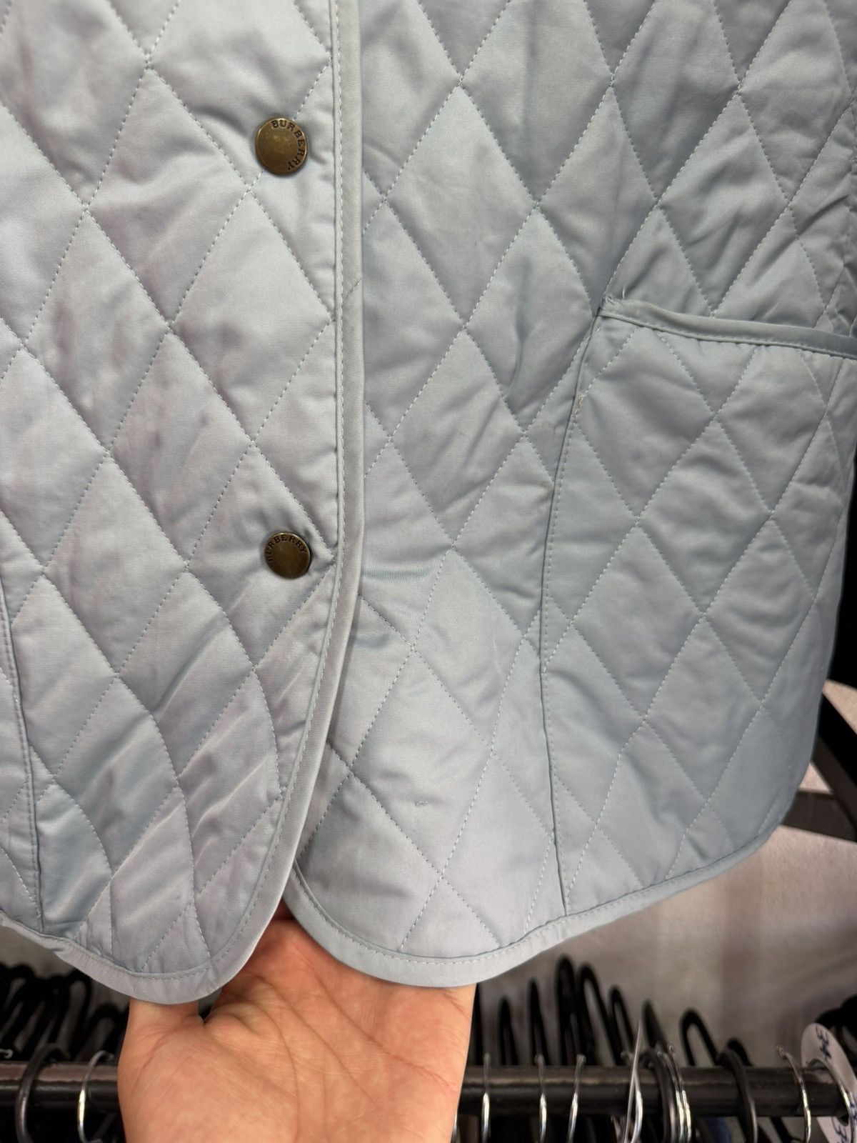 Burberry Burberry London Quilted Nova Check Jacket - Sky Blue Size M / US 6-8 / IT 42-44 - 10 Thumbnail