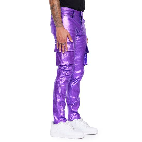Valabasas Valabasas Purple Cozart Waxed Skinny Jeans 32x Size US 32 / EU 48 - 4 Thumbnail