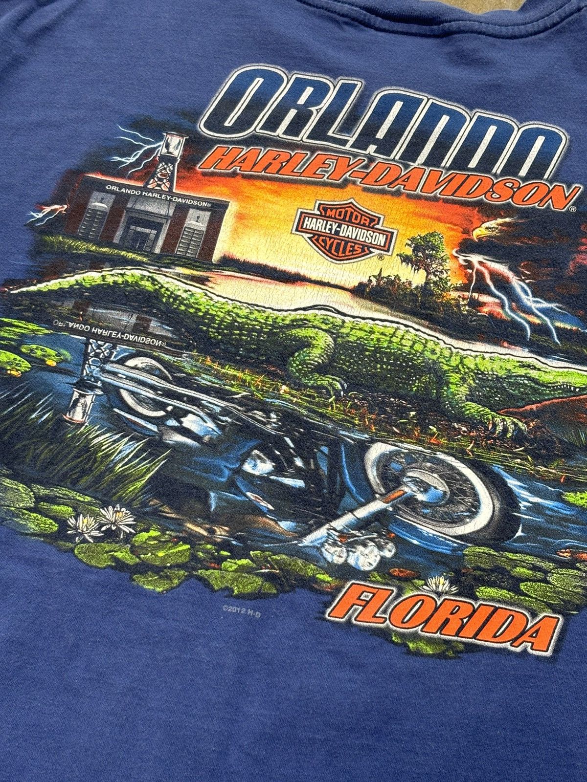 Harley Davidson × Vintage Harley Davidson Orlando Alligator Tee XXL Size US XXL / EU 58 / 5 - 7 Thumbnail