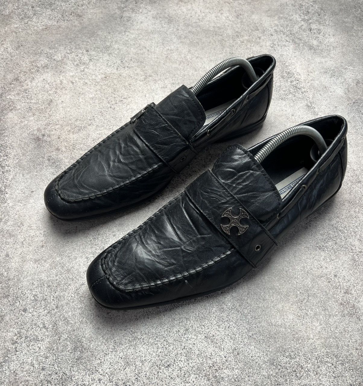 Avant Garde x Giorgio Brutini Vintage Leather Shoes Legacy in Black, Men's (Size 10)