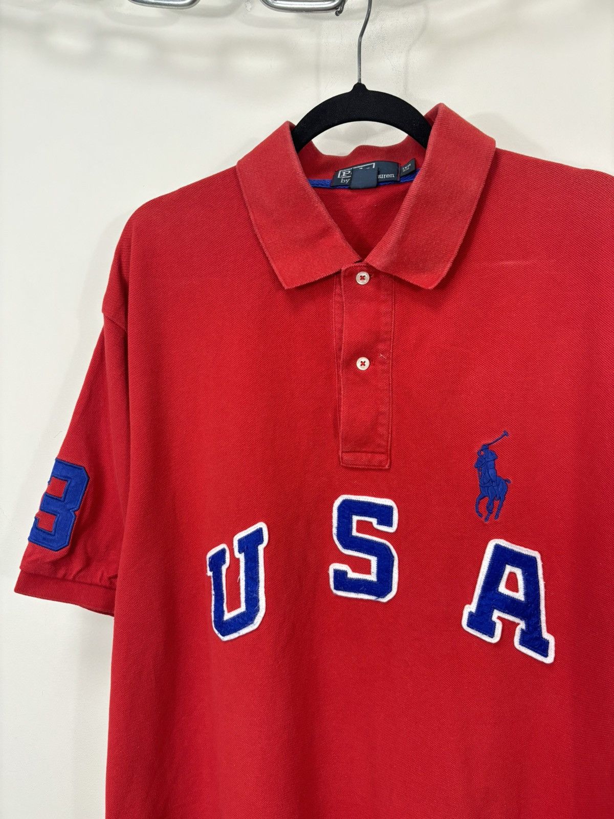 Vintage Polo Ralph Lauren Y2K Big USA Logo Hype Polo Shirt