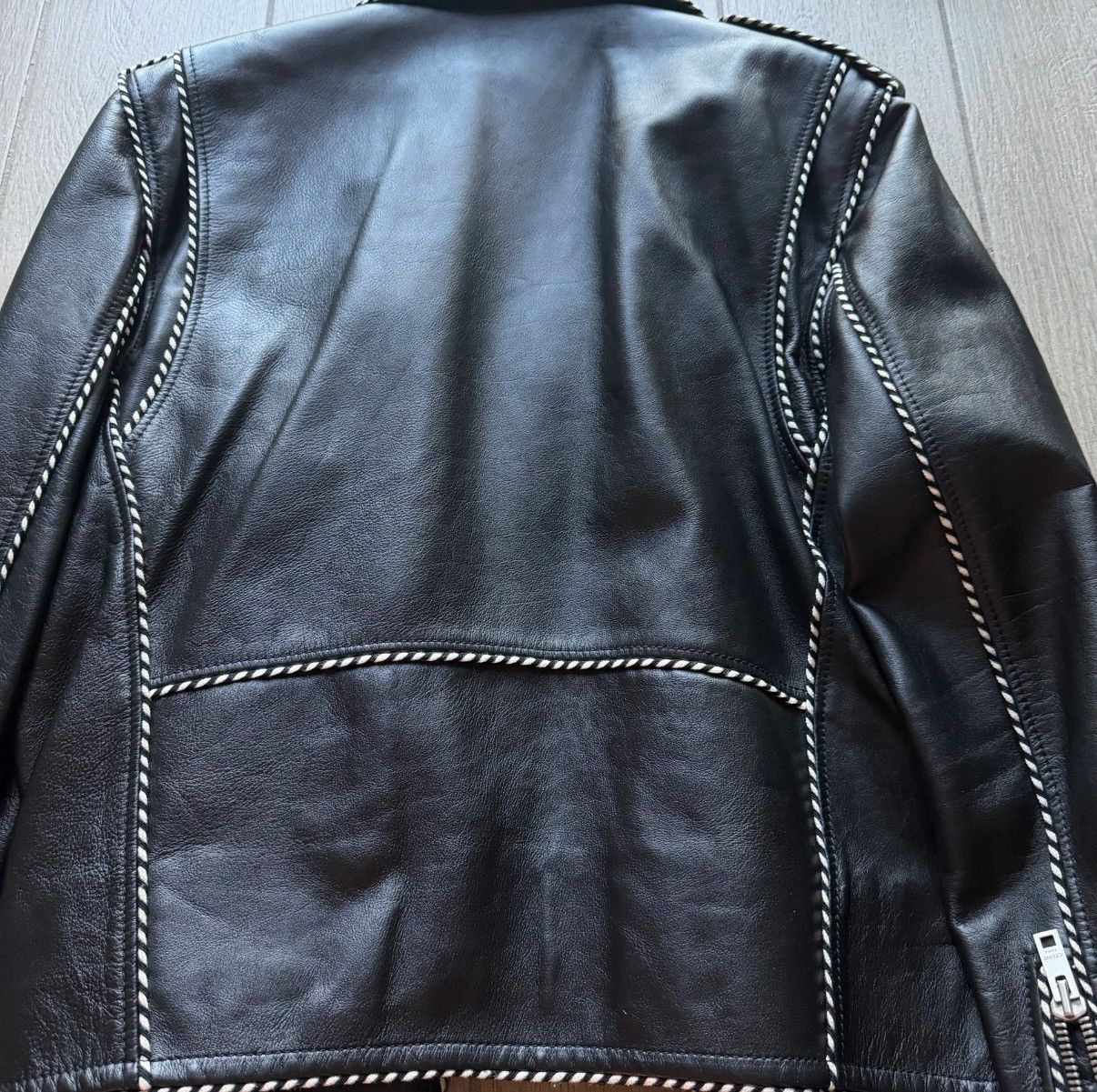 Celine Collectors! Braided Perfecto Leather Jacket 54 Saint Laurent Size US L / EU 52-54 / 3 - 8 Thumbnail