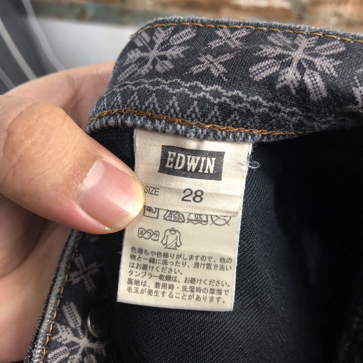 Edwin Edwin Blue Distressed ripped Denim Pants #A1440 Size US 29 - 22 Thumbnail