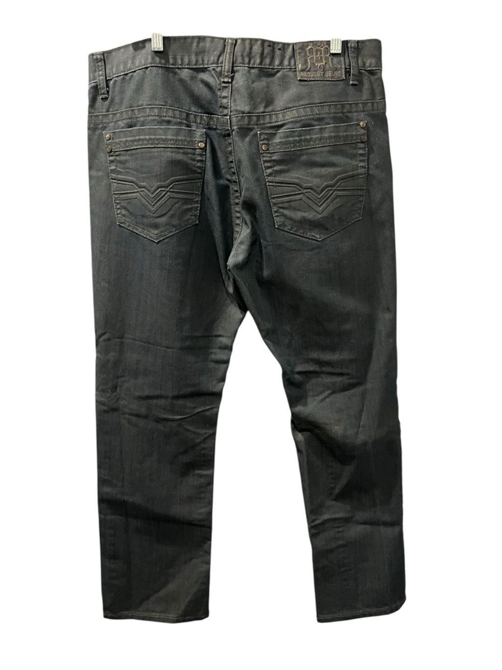 Request Jeans Request Jeans Y2K Size 36x30 Gray Straight Leg Studded Denim Size US 36 / EU 52 - 7 Thumbnail