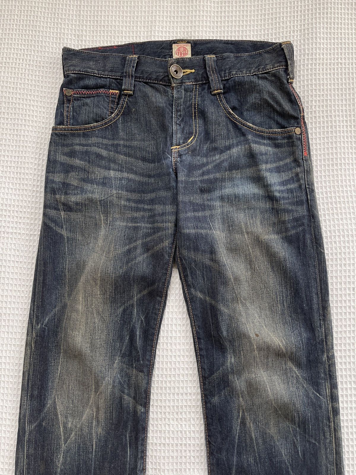 Edwin Last Drop🔥Rare🔥Vintage EDWIN Blue Trip Tokyo Japan Denim Size US 33 - 6 Thumbnail