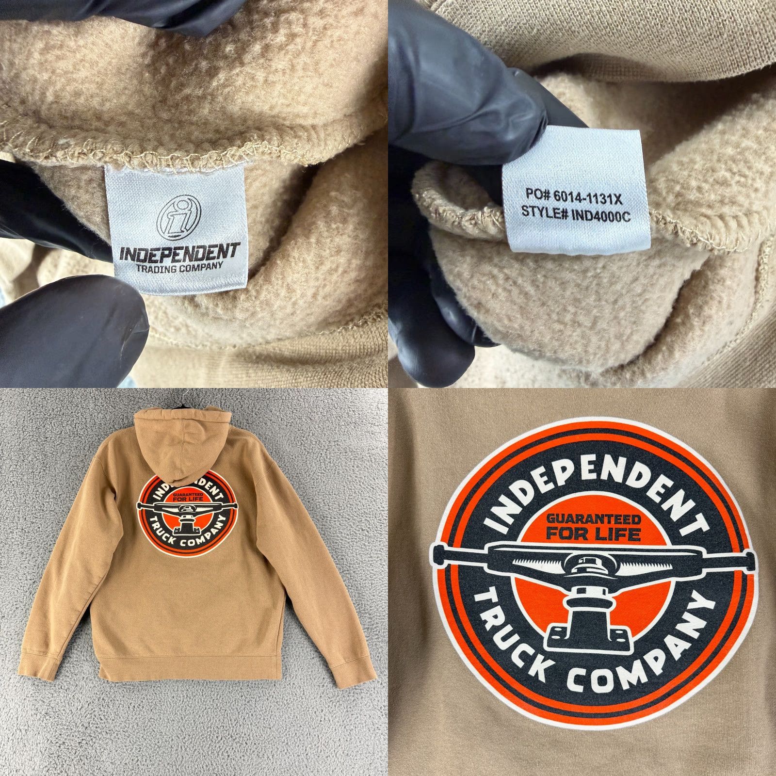 Vintage Independent Trading Company Hoodie Sweater Teens Mens Medium Brown Pullover LS Graphic Print 90s City Classic Mens Clothing Size US M / EU 48-50 / 2 - 9 Thumbnail
