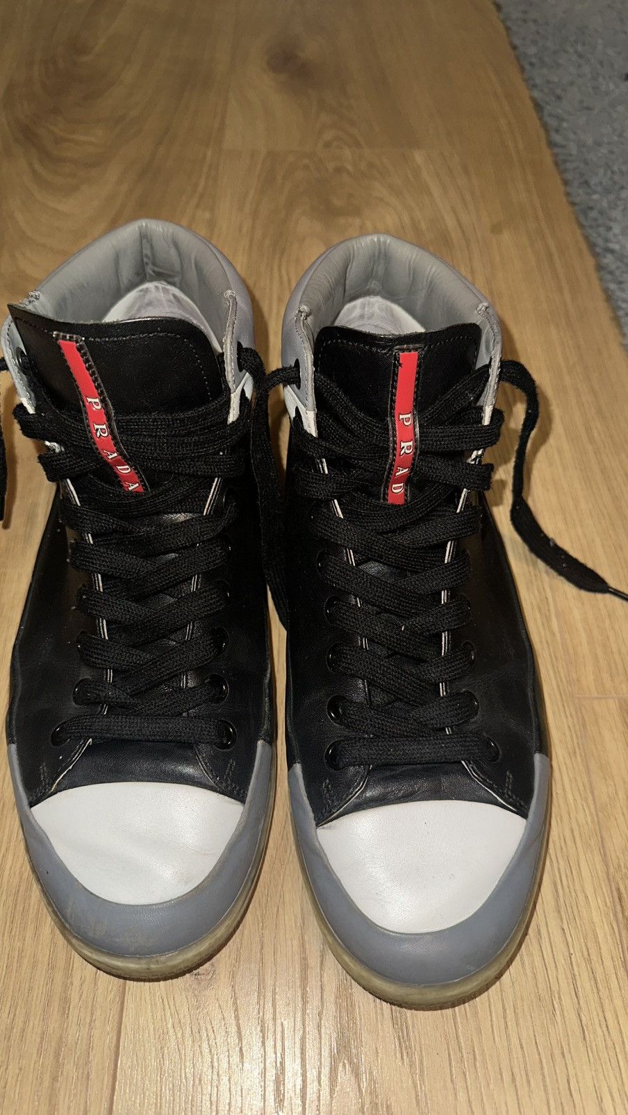 Prada Prada hi-tops Size US 12 / EU 45 - 13 Thumbnail