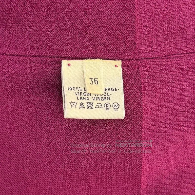 Hermes Hermes Magenta wool dress, drop shoulder style Size XS / US 0-2 / IT 36-38 - 6 Thumbnail