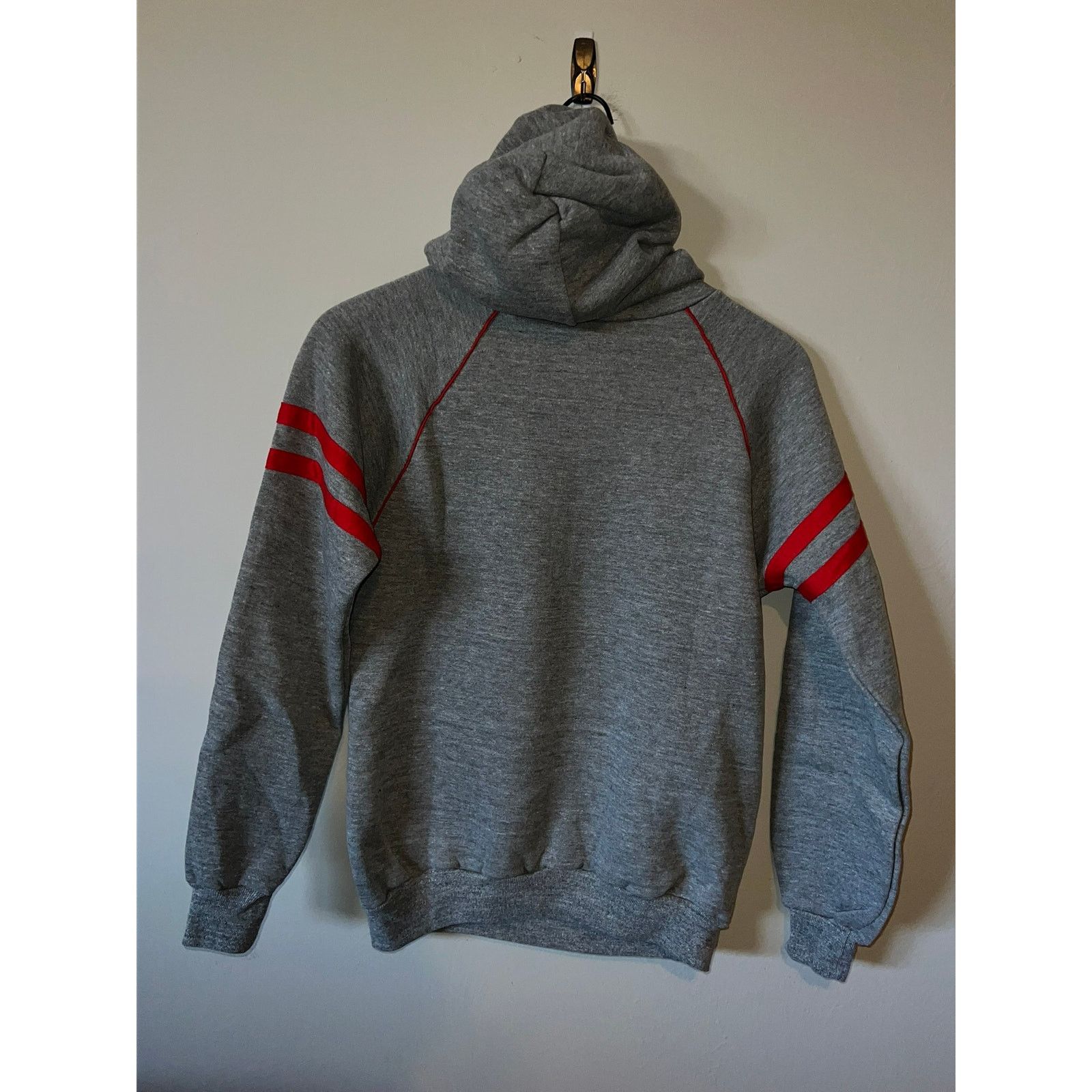 Jerzees Vintage Montana Gray Striped Hoodie Jacket 90s VTG Medium Size US M / EU 48-50 / 2 - 7 Thumbnail
