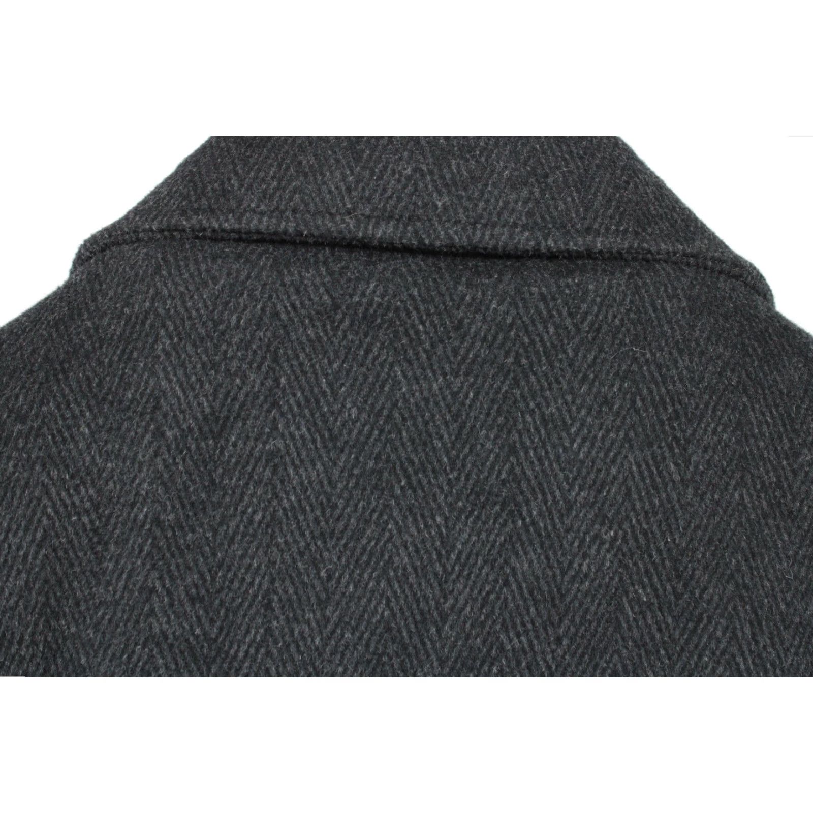 Jos. A. Bank Jos A Bank Jacket Mens 44R Herringbone Wool Mid-Length Full Zip Quilted Lining Coat/Overcoat Black Size 44R Mens Size US S / EU 44-46 / 1 - 4 Thumbnail