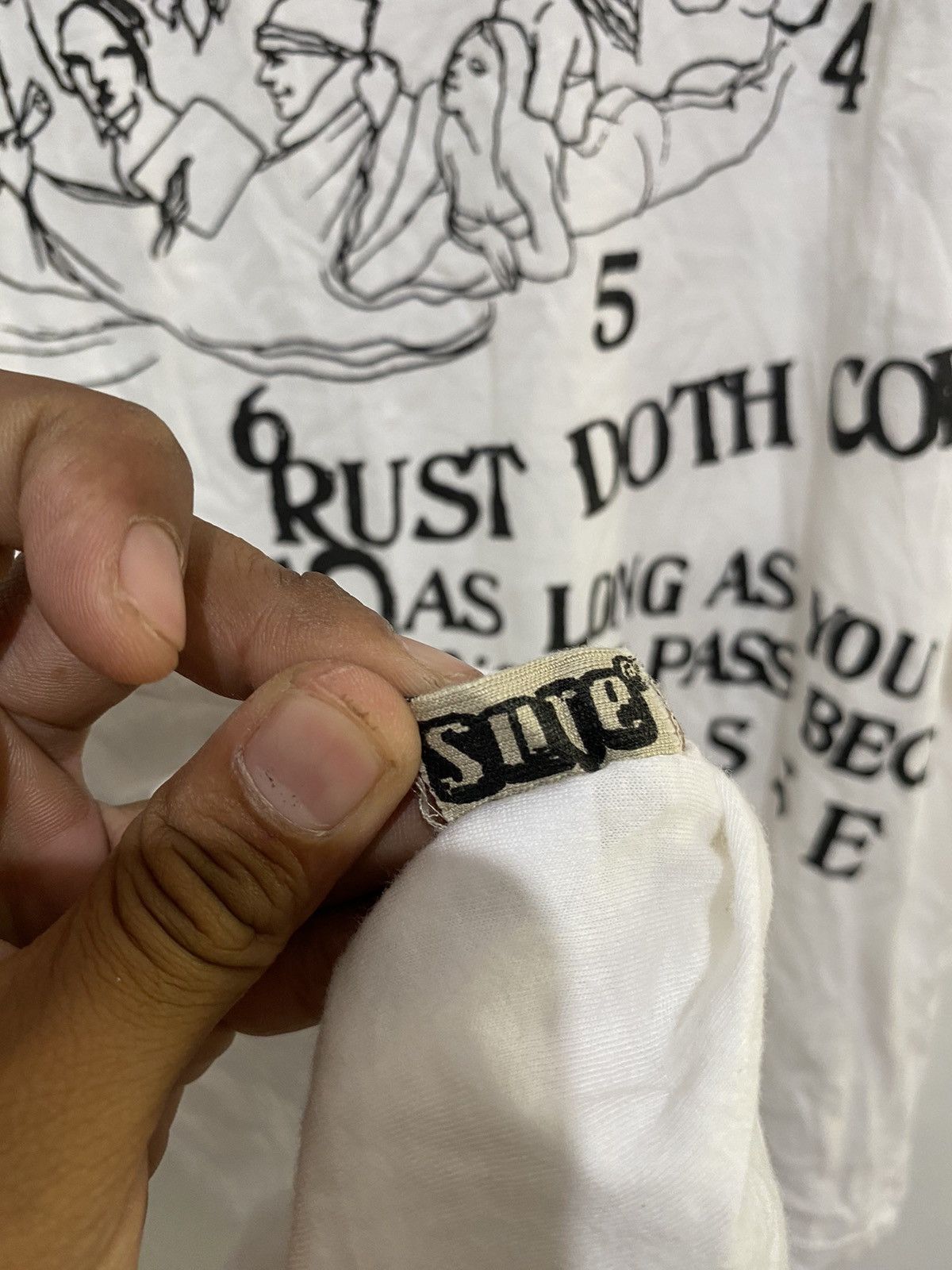 Japanese Brand Japanese sure mega print poem oversize tshirts Size US XXL / EU 58 / 5 - 11 Thumbnail