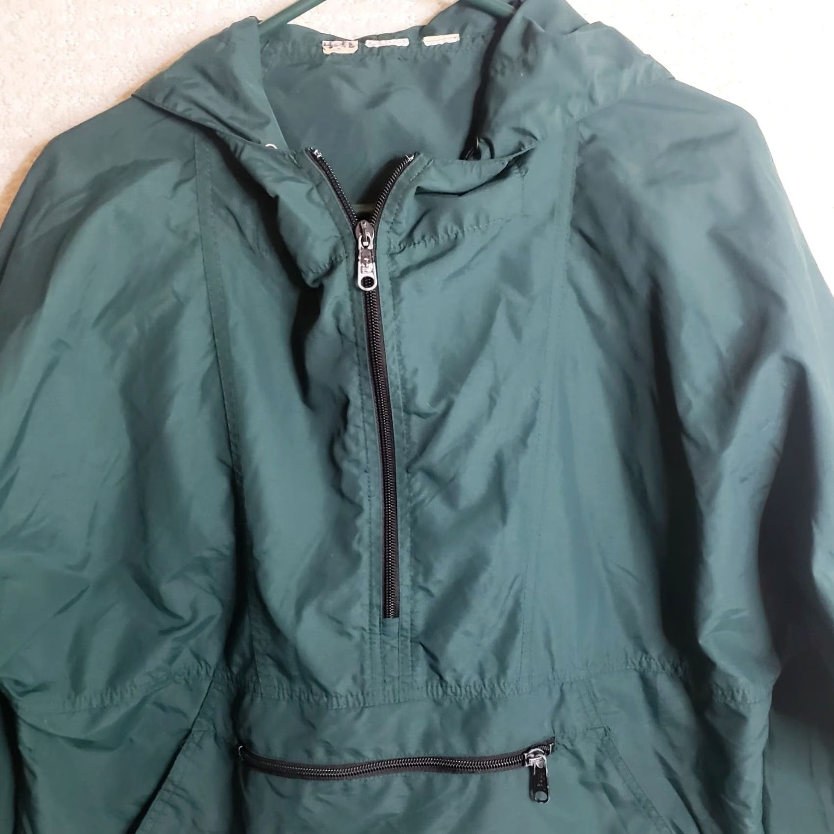 Vintage L.L. Bean Anorak Windbreaker Jacket Women's L Green Lightweight Packable Rain Coat Size L / US 10 / IT 46 - 2 Thumbnail