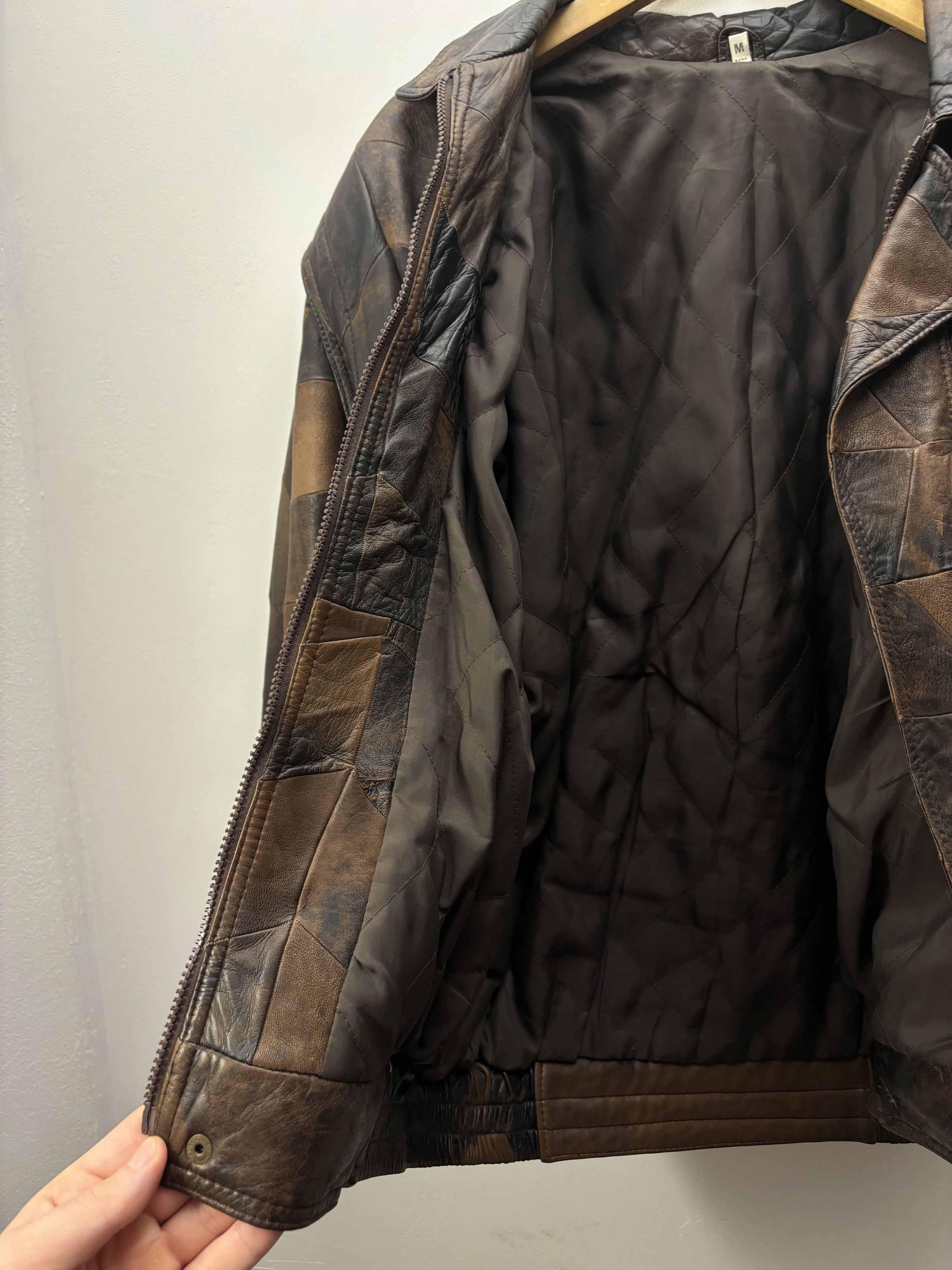 Vintage Vintage Patchwork Leather Jacket Size US M / EU 48-50 / 2 - 6 Thumbnail