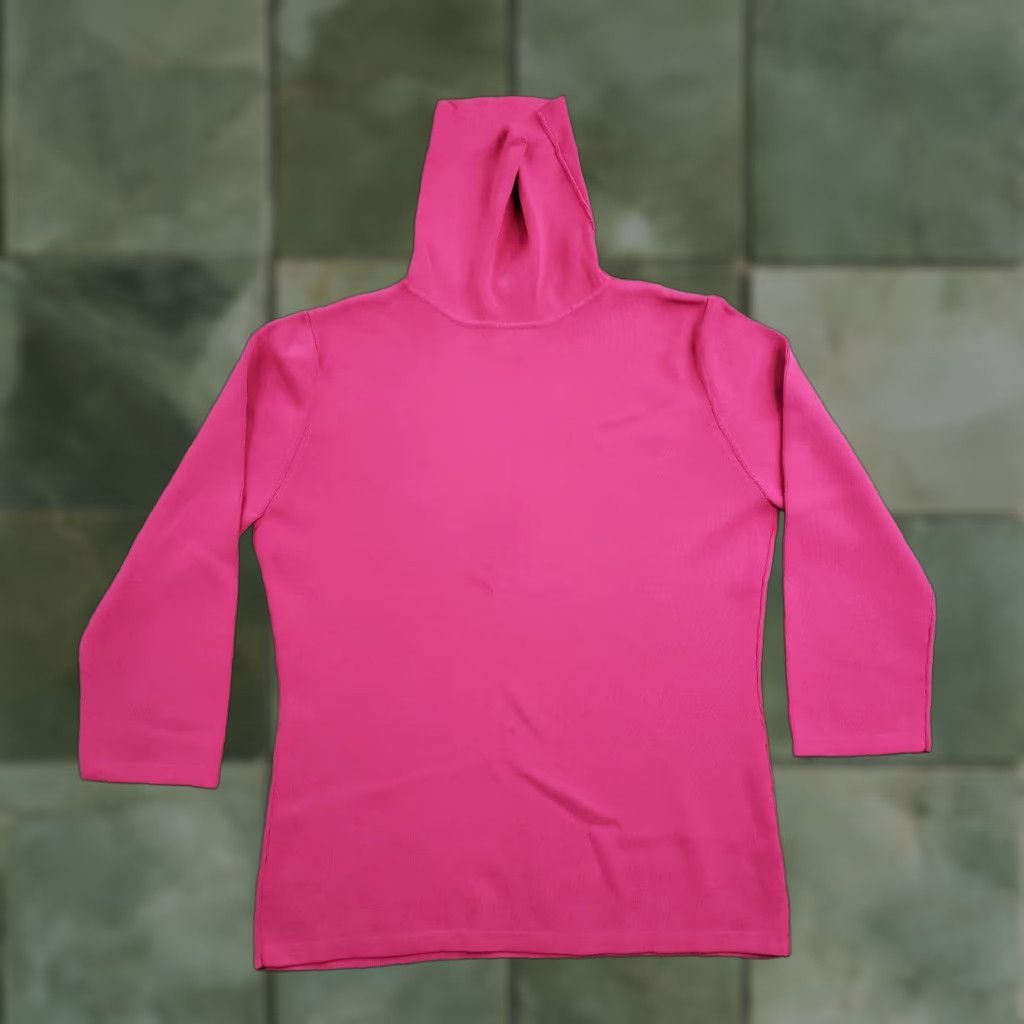 Pinko QUEST-CE QUE C'EST? Sweater Womens Medium Pink Turtleneck Pullover Viscose Nylon Size M / US 6-8 / IT 42-44 - 1 Thumbnail