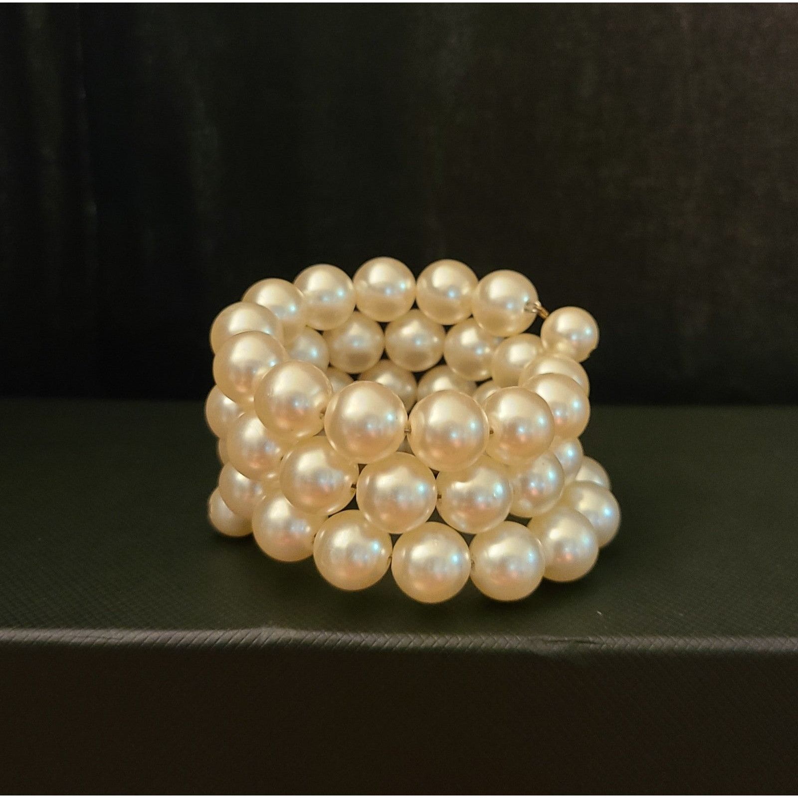 Other Vintage Simulated Pearl Wrap Bracelet Size ONE SIZE - 3 Thumbnail