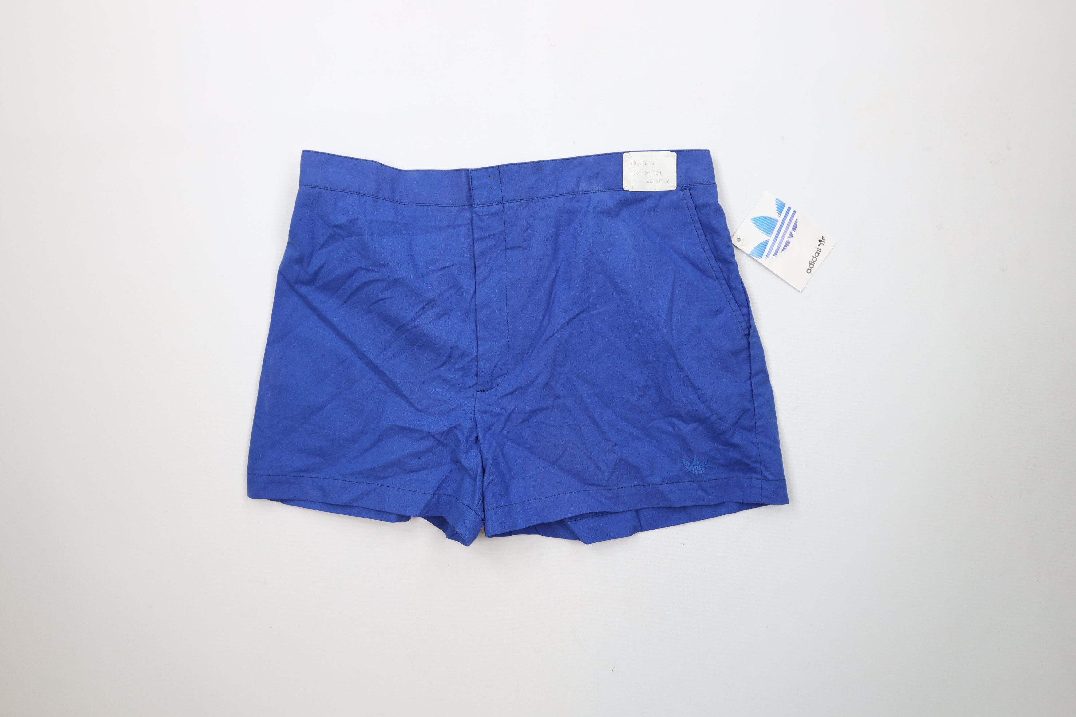 Adidas × Vintage Deadstock Vintage 80s Adidas Knee Tennis Golf Shorts Blue Size US 34 / EU 50 - 1 Thumbnail
