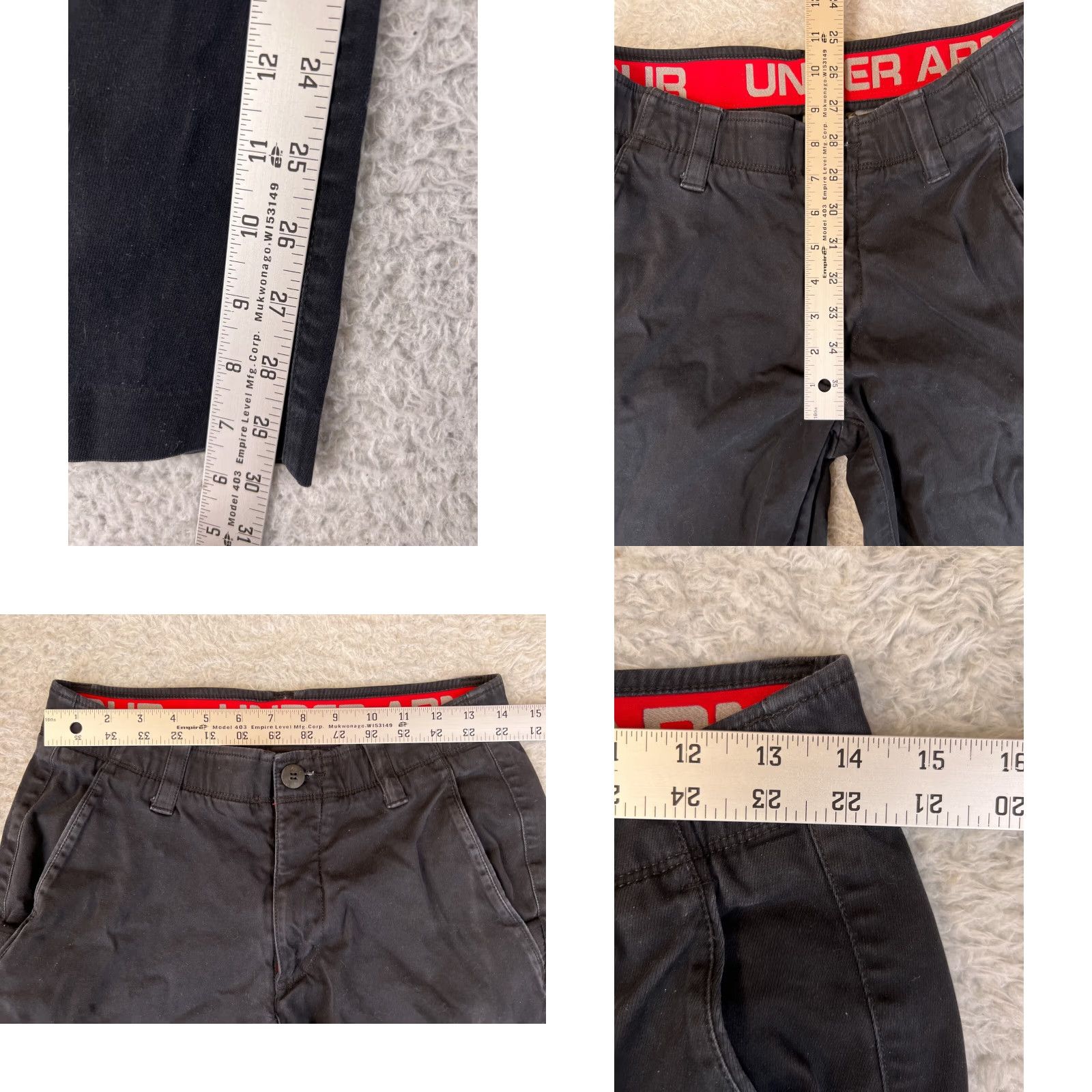 Under Armour Under Armour Pants Mens Regular 28 Black Cotton Blend Stretch Zip Fly Chino Golf Casual Sports Men’s Activewear Size US 28 / EU 44 - 8 Thumbnail