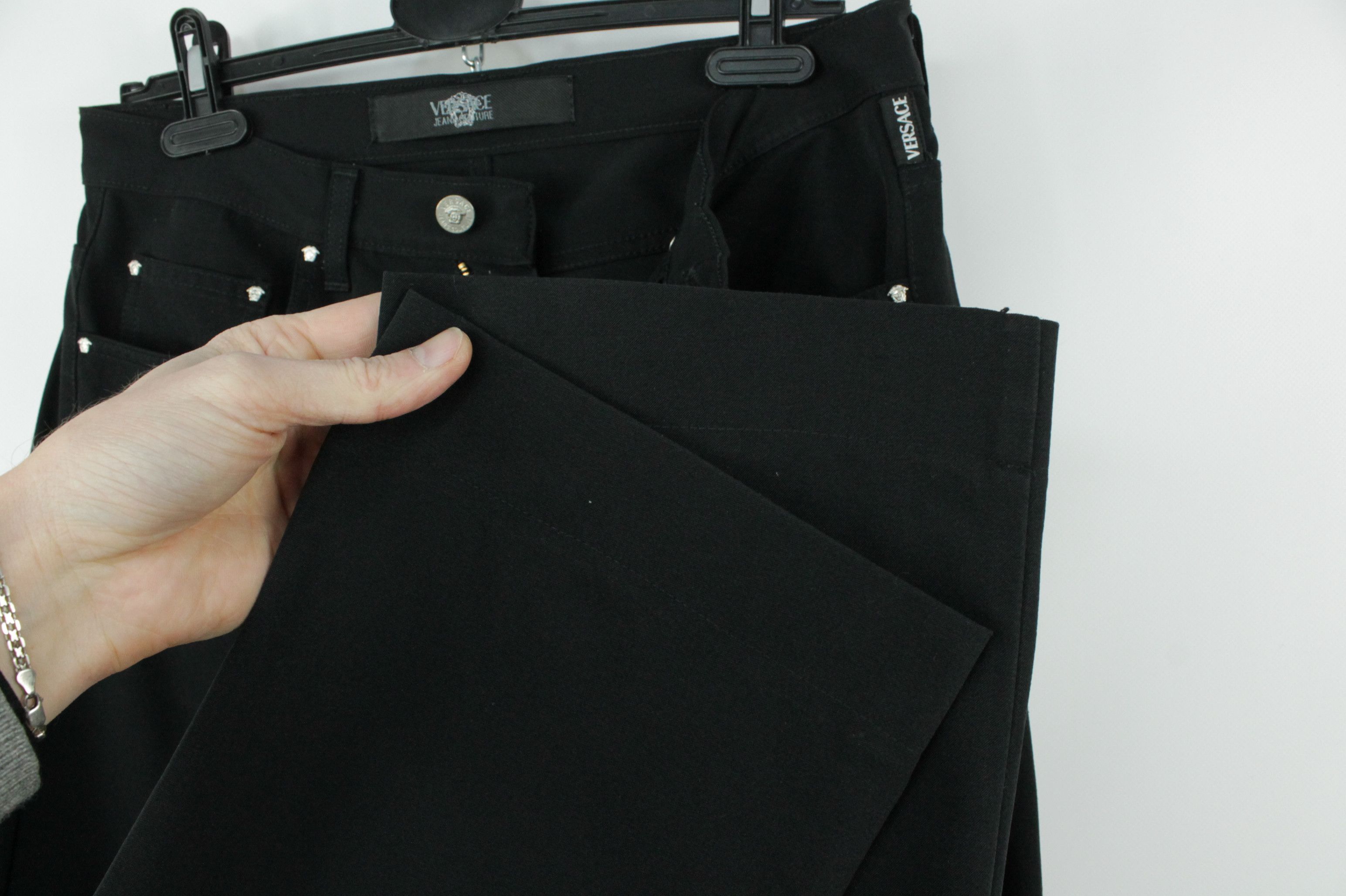 Versace Versace Jeans Couture Black Stretch Nylon Trousers Pants Size US 32 / EU 48 - 5 Thumbnail