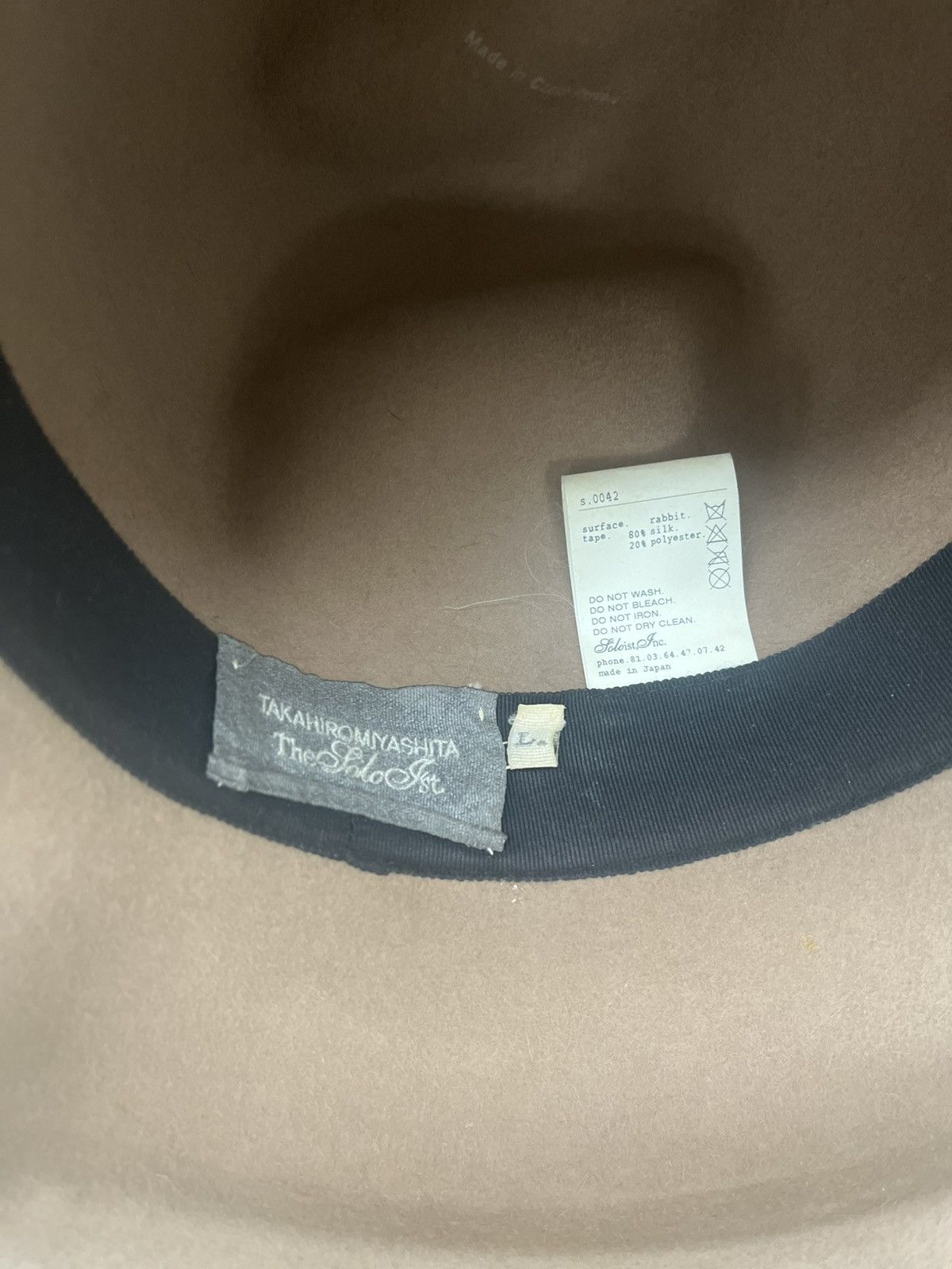 Takahiromiyashita The Soloist. unfinished noble hat. Size ONE SIZE - 4 Thumbnail