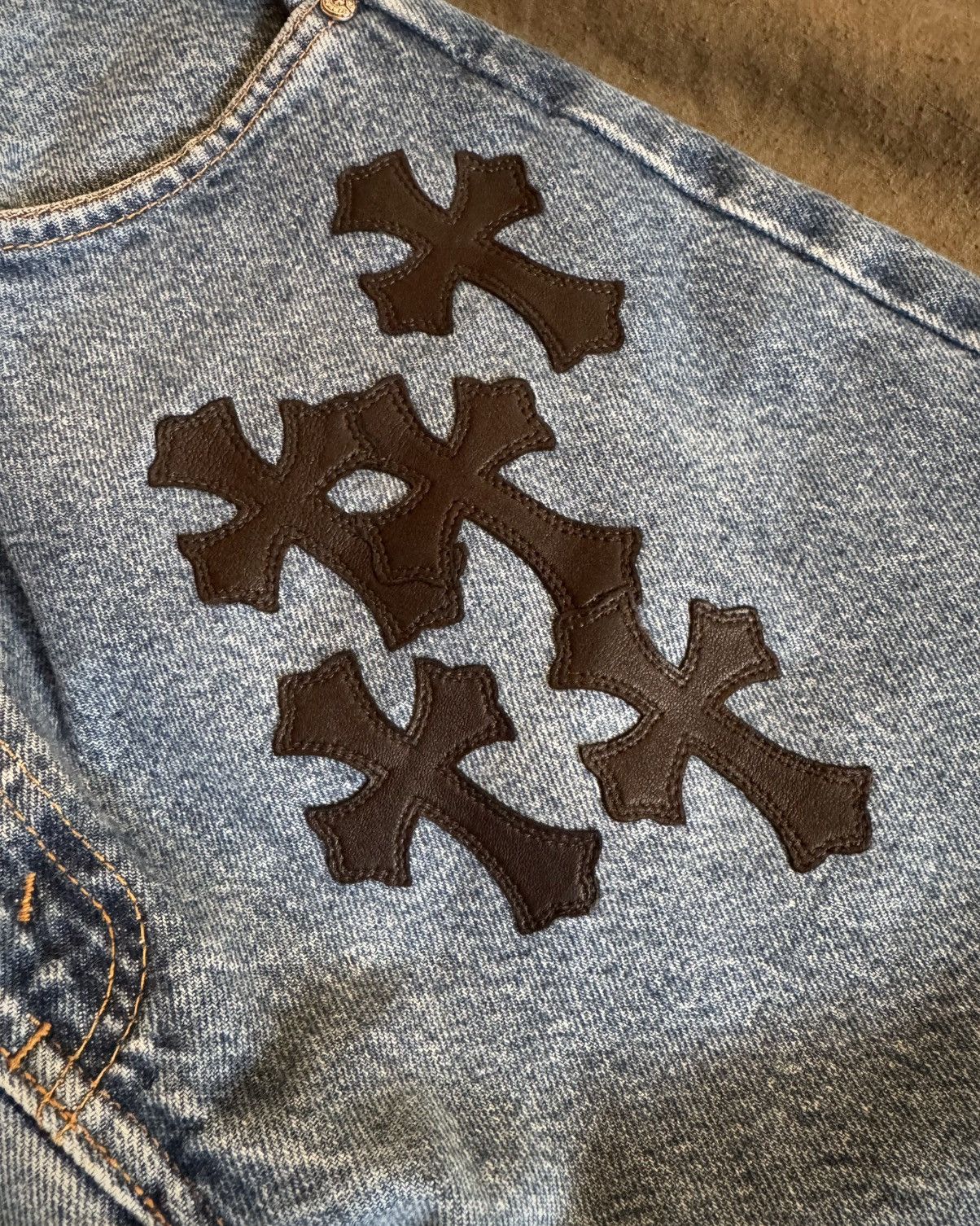 Chrome Hearts × Levi's Chrome Hearts Levi’s Cross Patch Jeans Size US 32 / EU 48 - 4 Thumbnail
