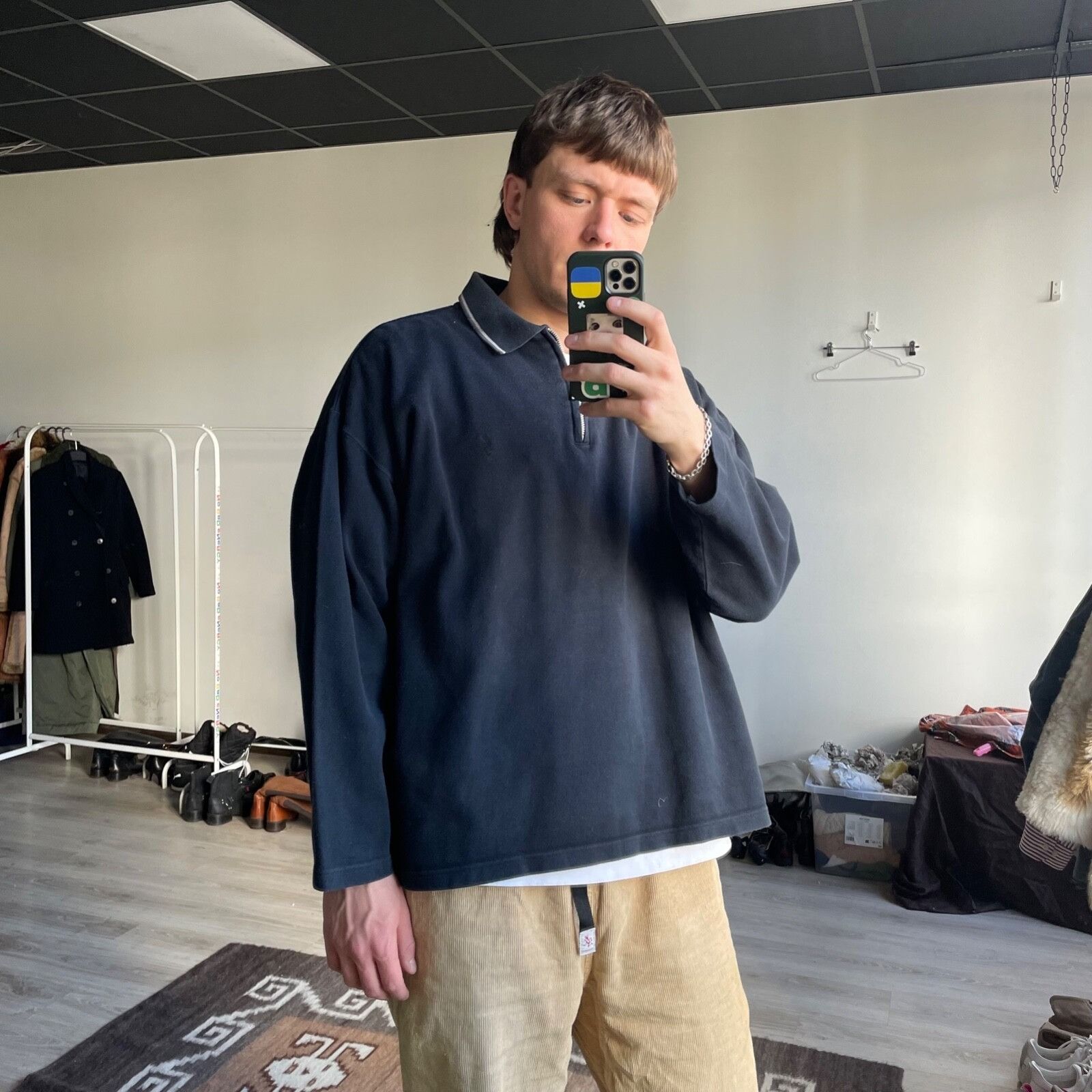 Yves Saint Laurent Yves Saint Laurent Vintage Half 1/4 Zip Sweatshirt 8981AC Size US XL / EU 56 / 4 - 1 Thumbnail