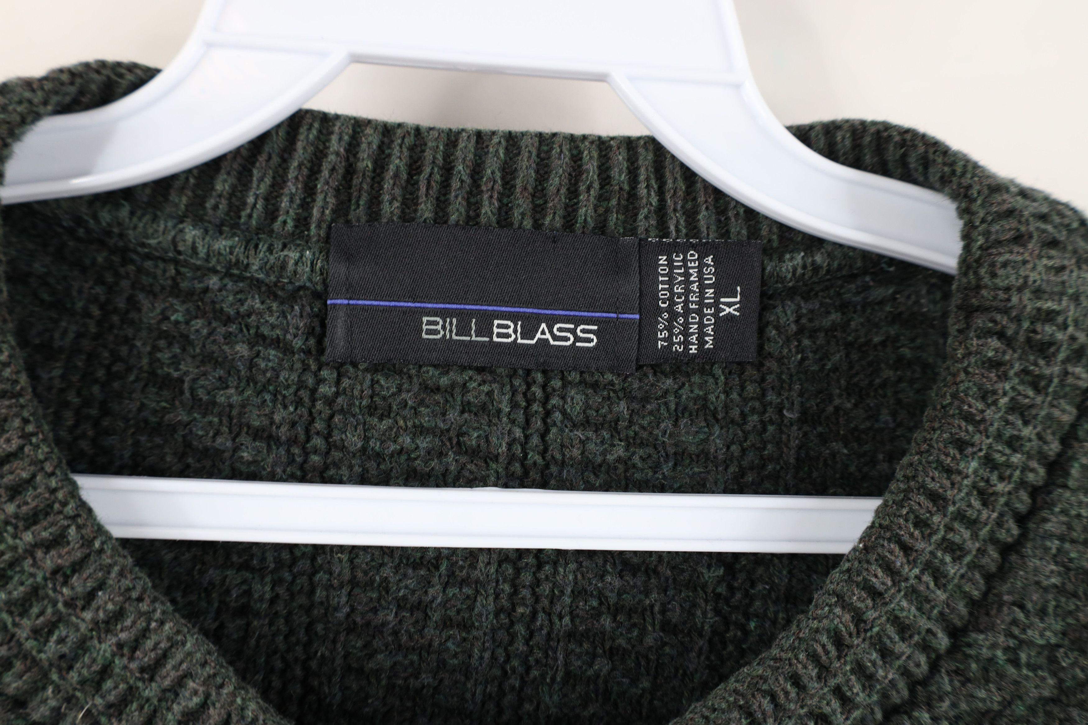 Vintage Vintage 90s Streetwear Textured Knit Sweater Green USA Size US XL / EU 56 / 4 - 4 Thumbnail