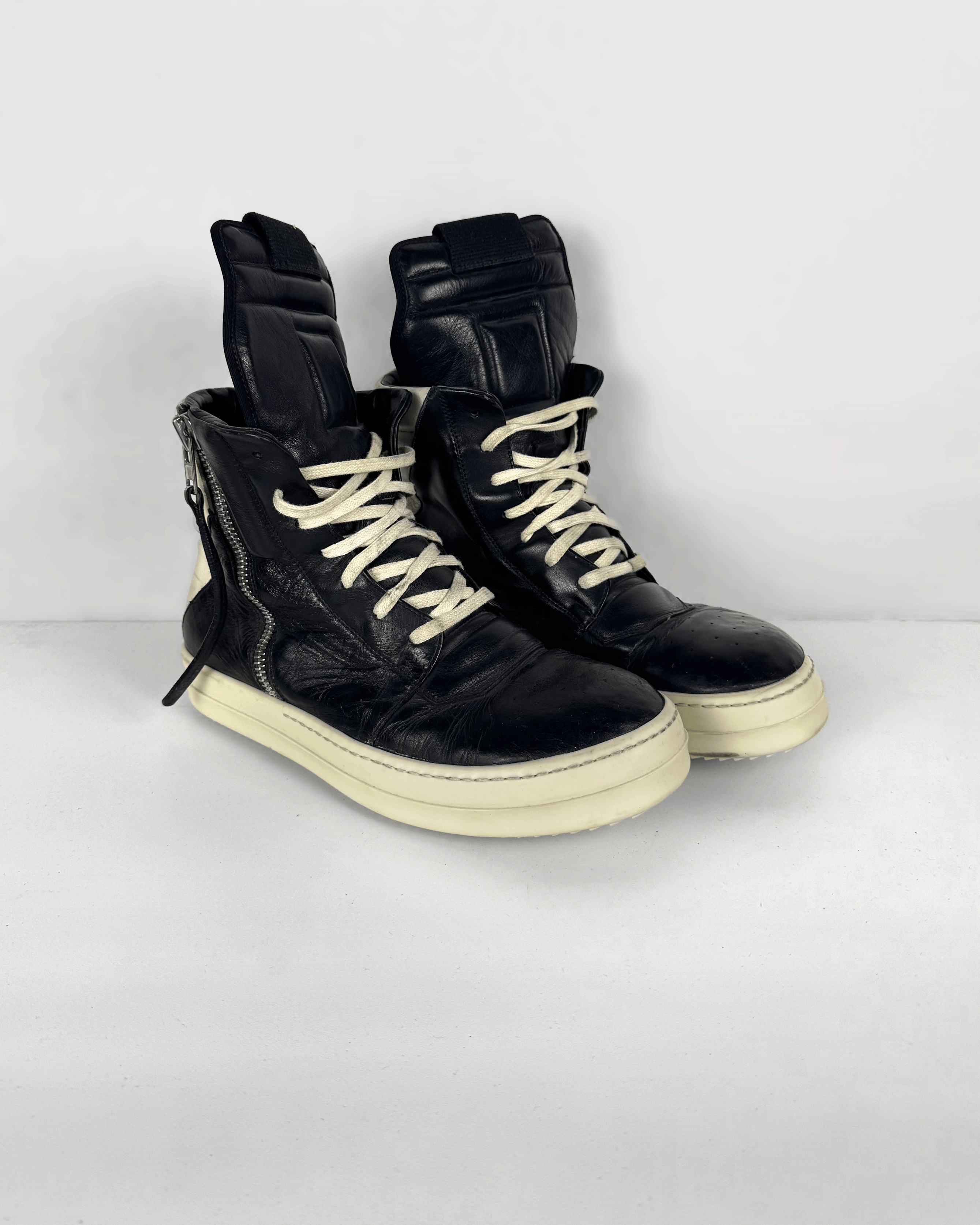 Rick Owens Black Porterville Pentalaced Turbo Cyclops Boots | Grailed