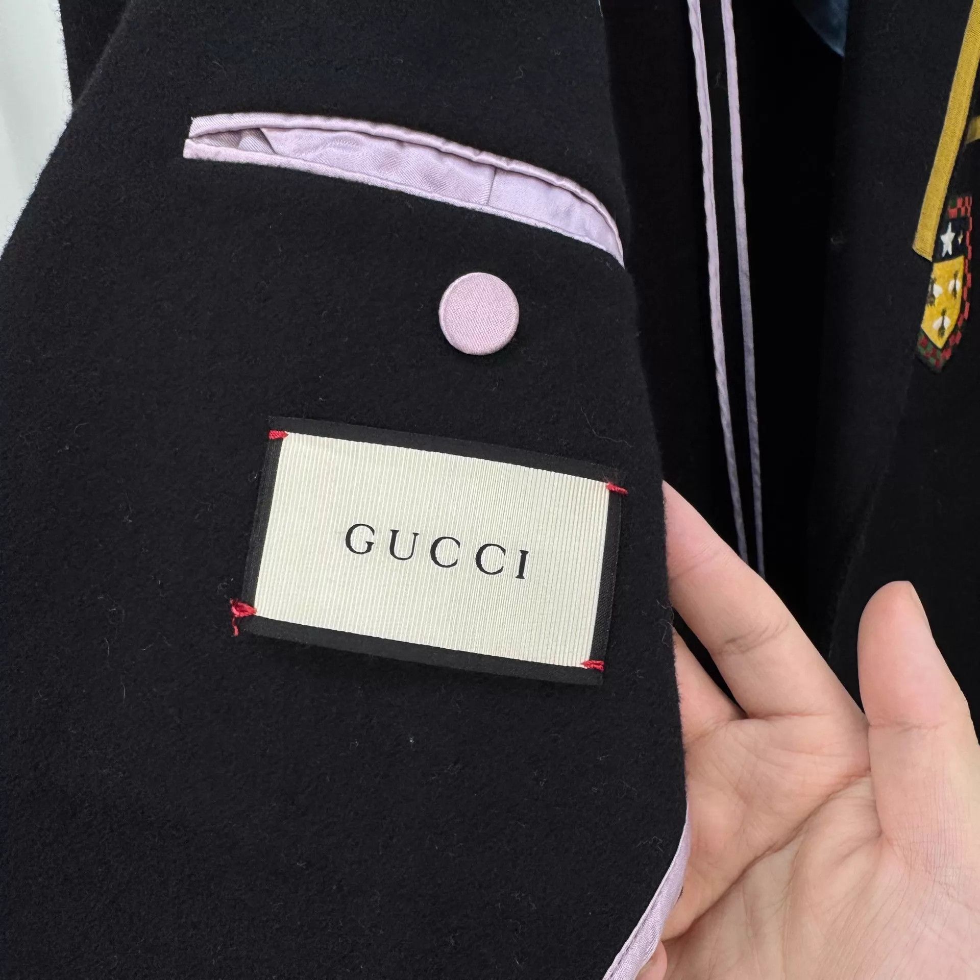 Gucci Gucci Shield Bee Wool Blazer 44 99 New Size 44R - 5 Thumbnail