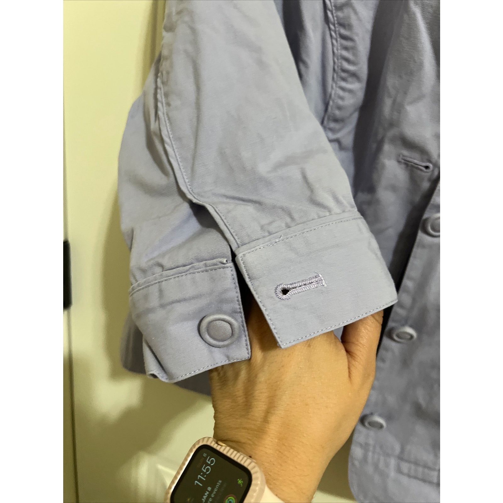 Coldwater Creek Violet Mandarin collar 3/4 Sleeve Button up Jacket Sz 12 Size L / US 10 / IT 46 - 7 Thumbnail