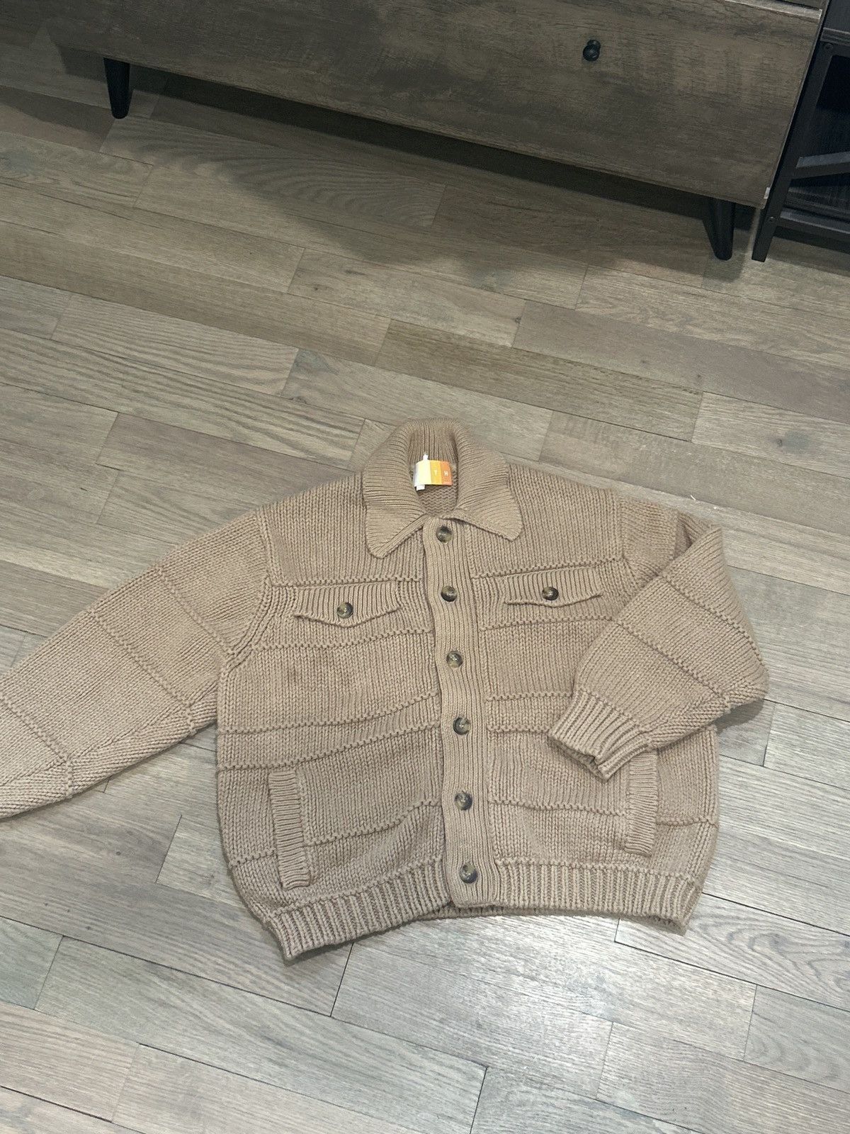 Pre-owned Kith Sweater Knitted Brown Cardigan