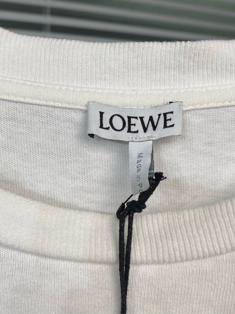Loewe LOEWE Short sleeve T-shirt with gold logo and white jewelr Size XS / US 0-2 / IT 36-38 - 3 Thumbnail