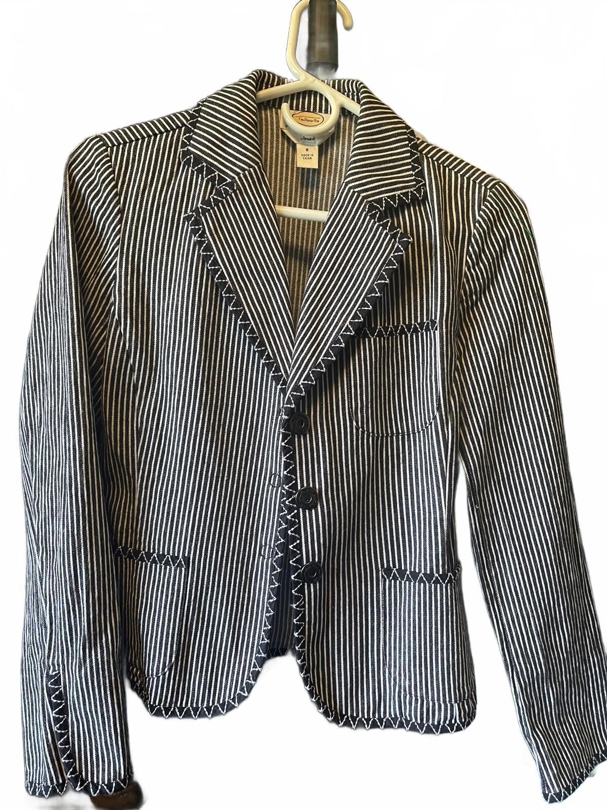 Designer Talbots stretch denim blazer Size M / US 6-8 / IT 42-44 - 1 Thumbnail